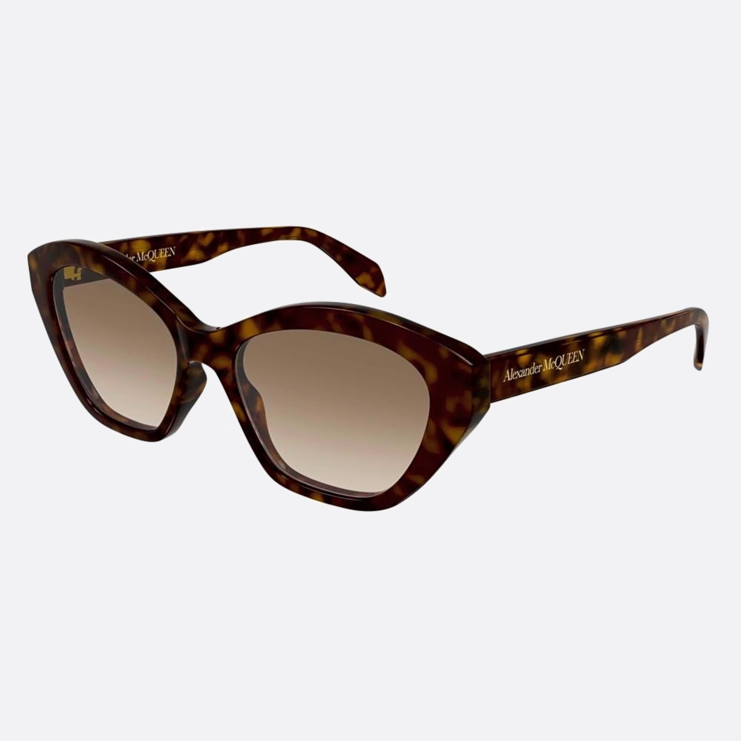 Alexander 54mm Mcqueen Havana Cat Eye Woman Sunglasses - Side View