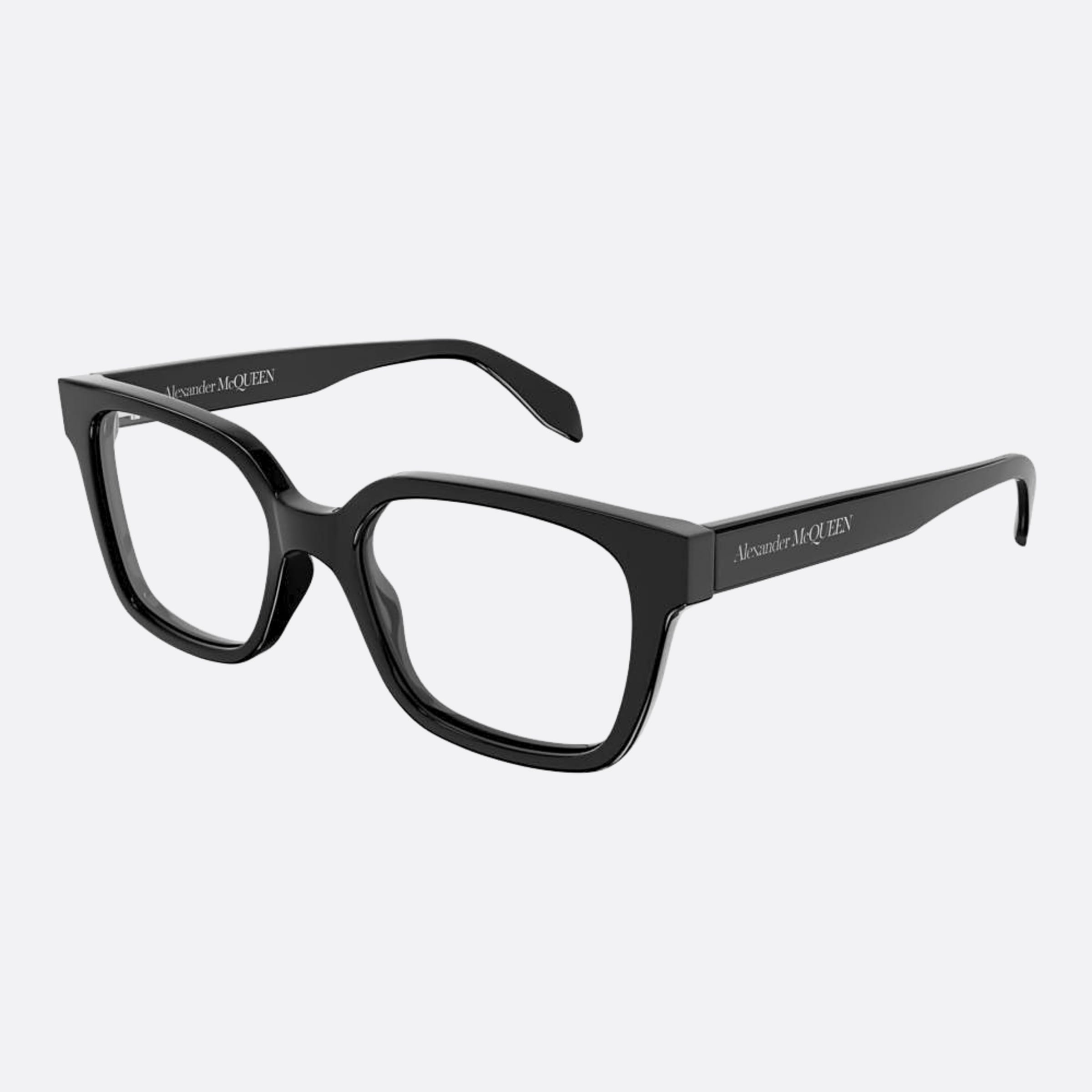 Alexander 52mm Mcqueen Black Geometric Men Eyeglasses - Side View