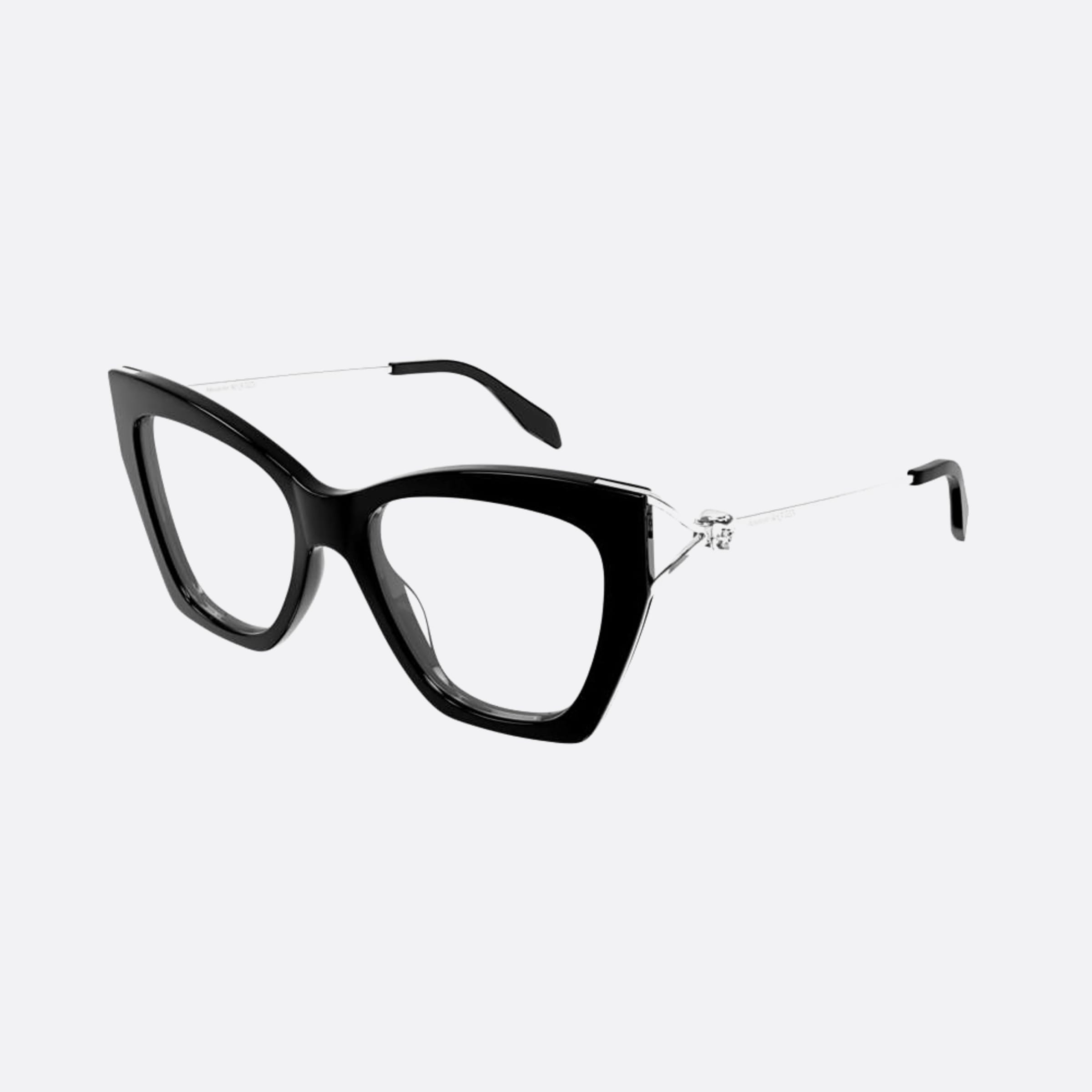 Alexander 51mm Mcqueen Black Squared Woman Eyeglasses - Side View