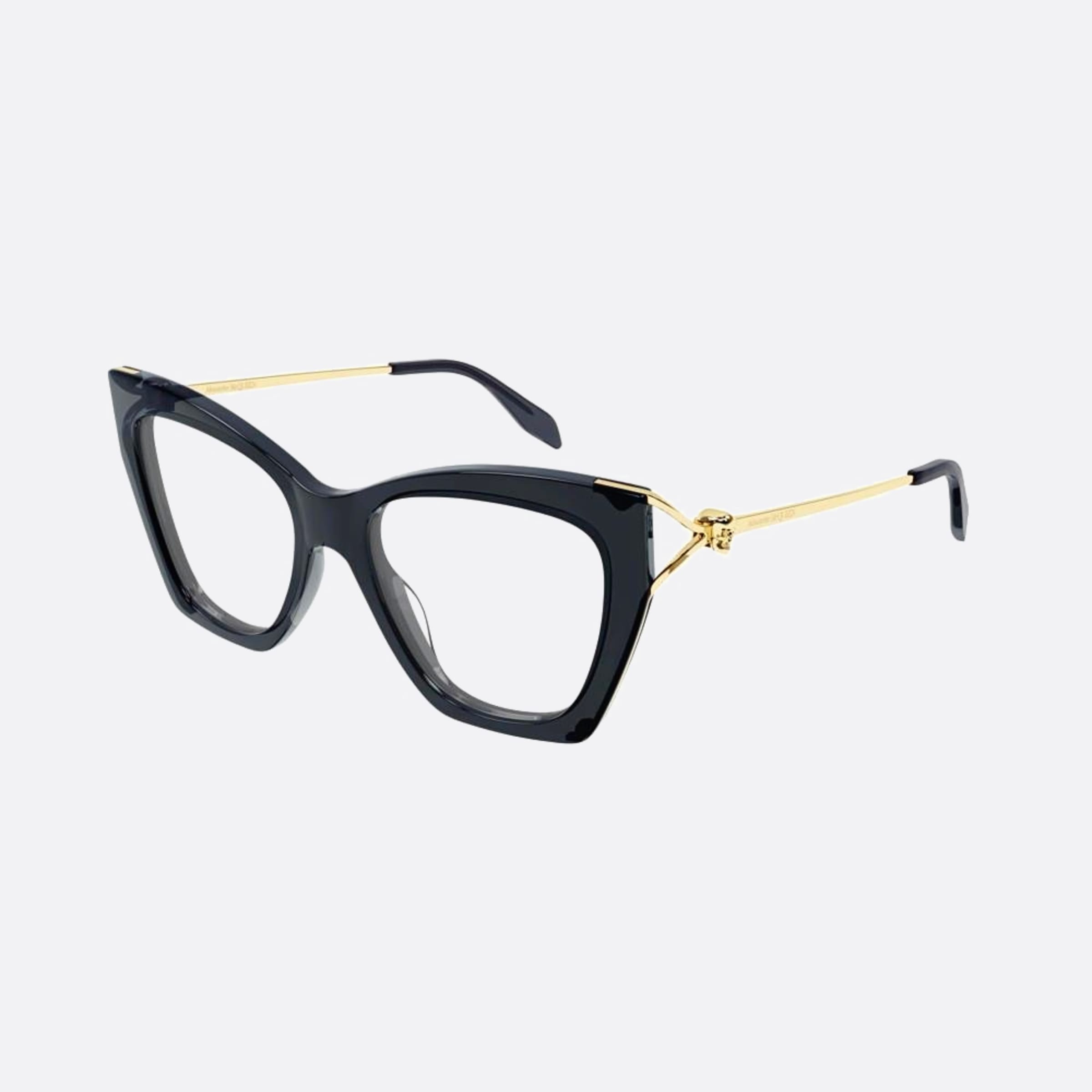 Alexander 51mm Mcqueen Black Squared Woman Eyeglasses - Side View