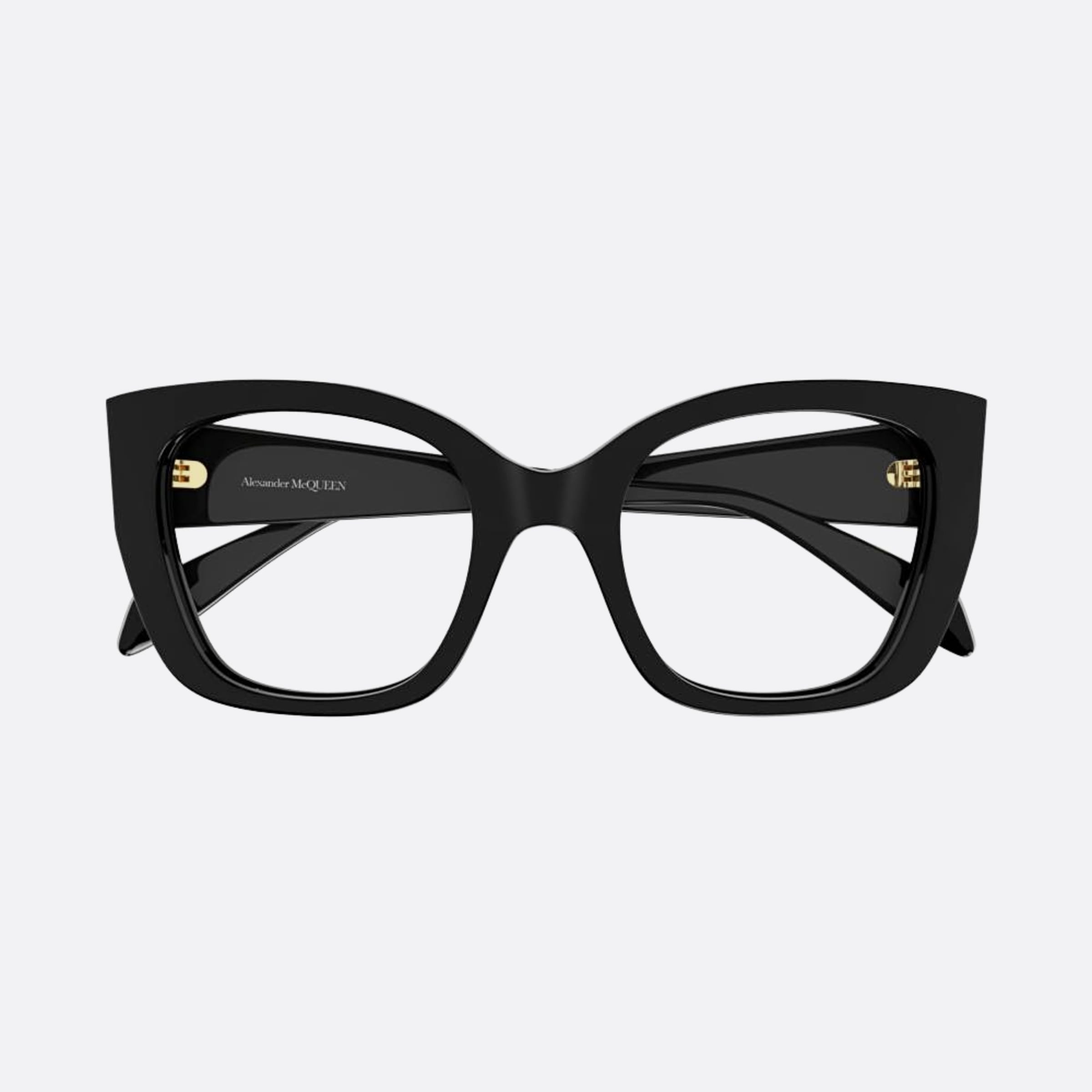 Alexander 52mm Mcqueen Black Squared Woman Eyeglasses - Main View