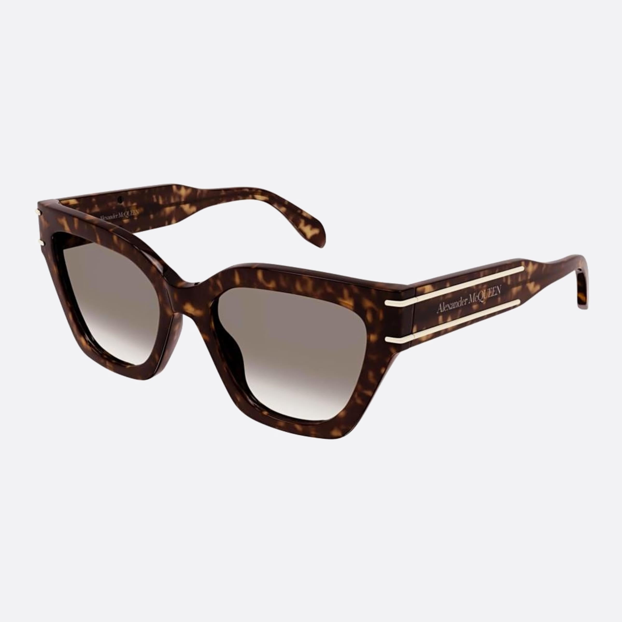 Alexander 53mm Mcqueen Havana Cat Eye Woman Sunglasses - Side View