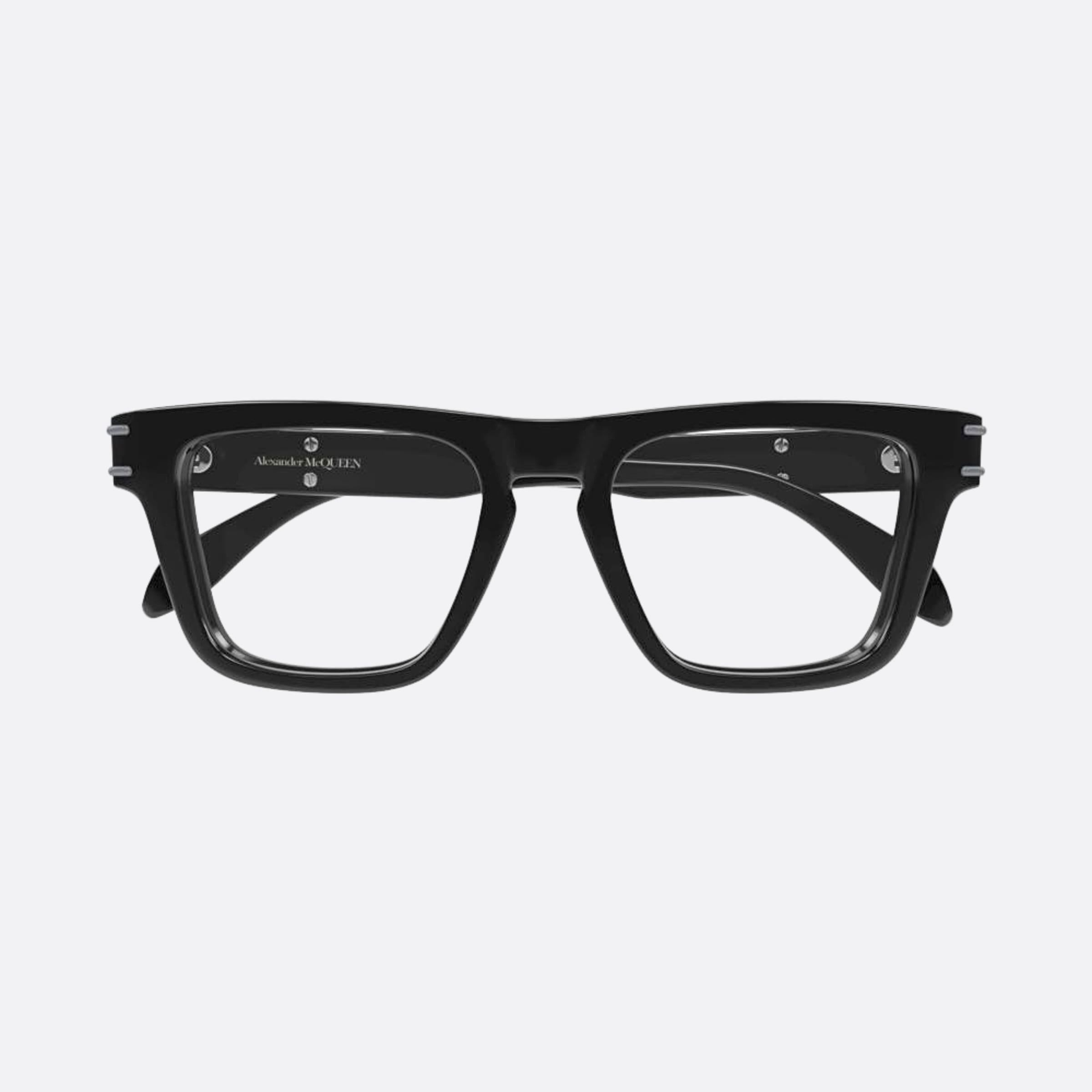 Alexander 52mm Mcqueen Black Squared Man Eyeglasses - Main View