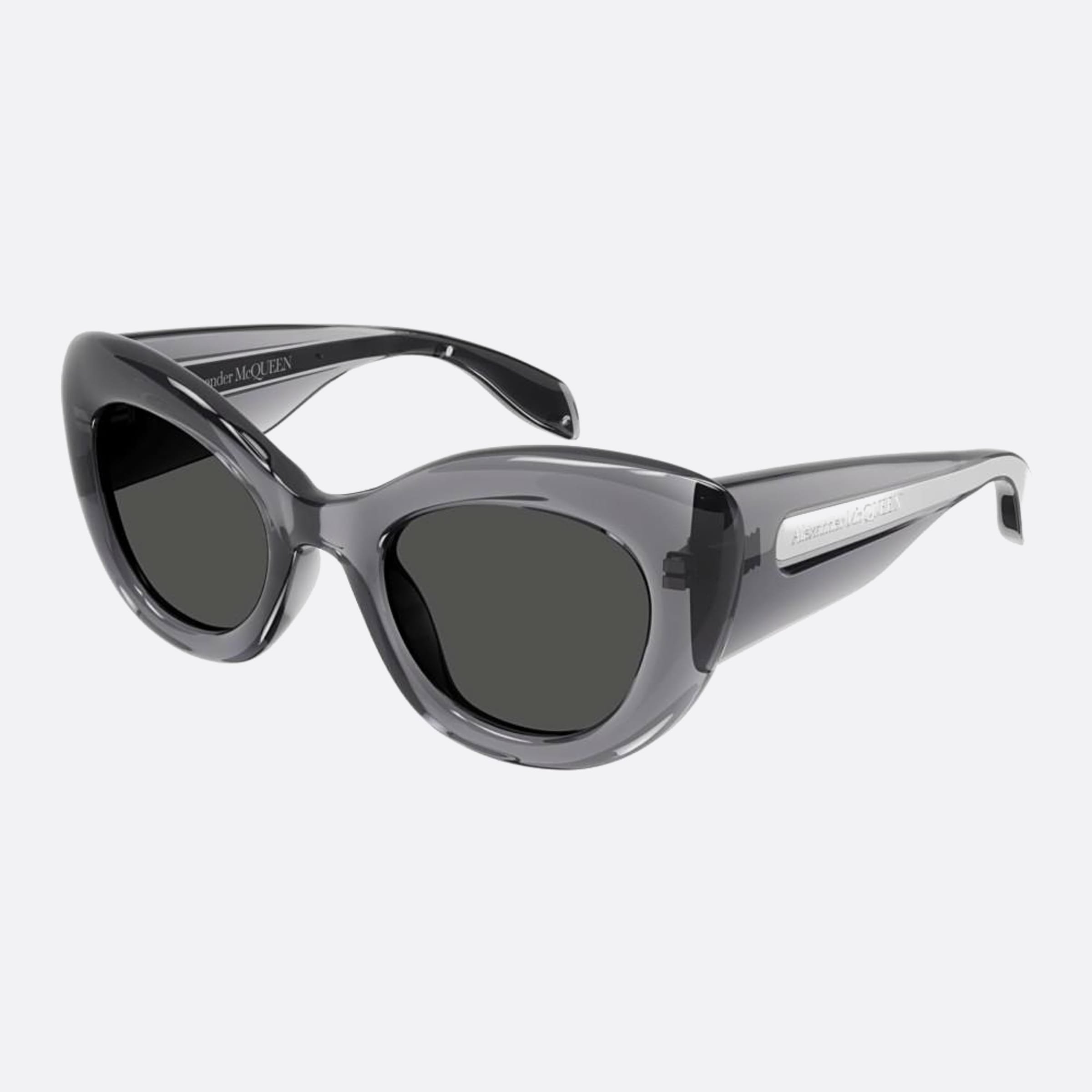 Alexander 52mm Mcqueen Grey Squared Woman Sunglasses - Side View