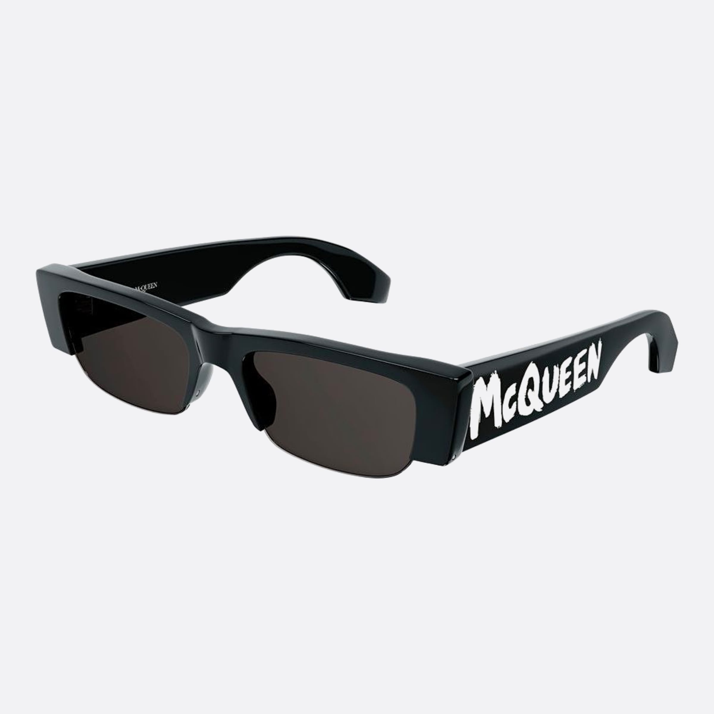 Alexander 54mm Mcqueen Black Squared Woman Sunglasses - Side View