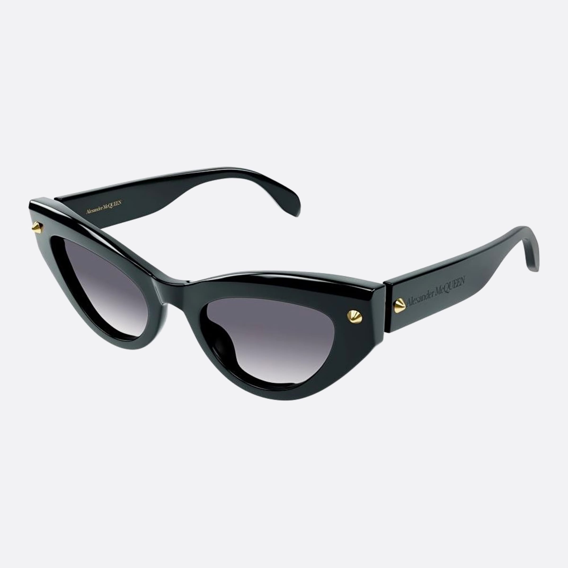 Alexander 52mm Mcqueen Black Cat Eye Woman Sunglasses - Side View