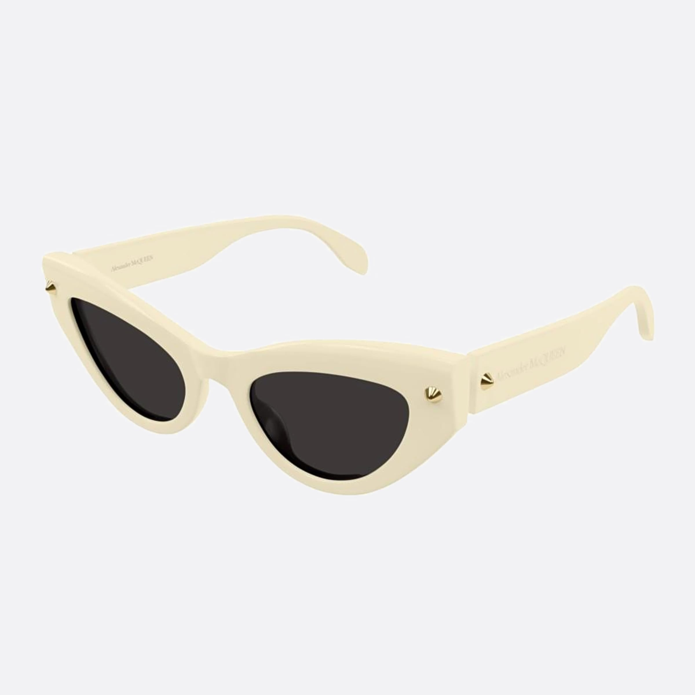 Alexander 52mm Mcqueen White Cat Eye Woman Sunglasses - Side View
