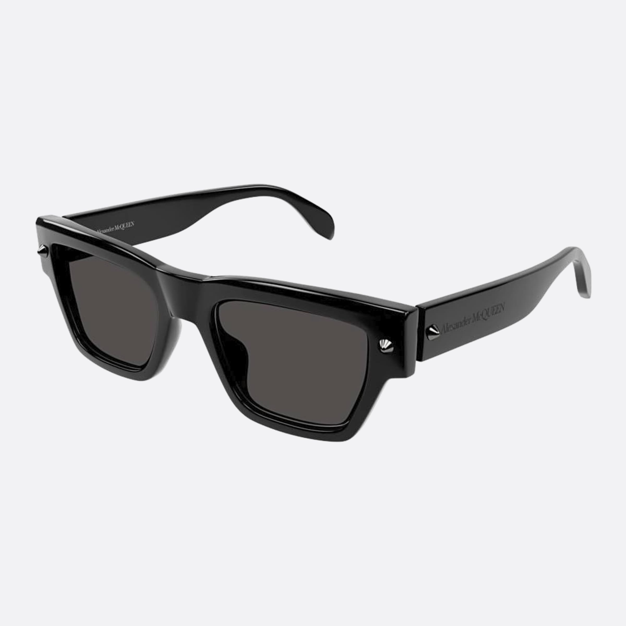 Alexander 53mm Mcqueen Black Squared Man Sunglasses - Side View