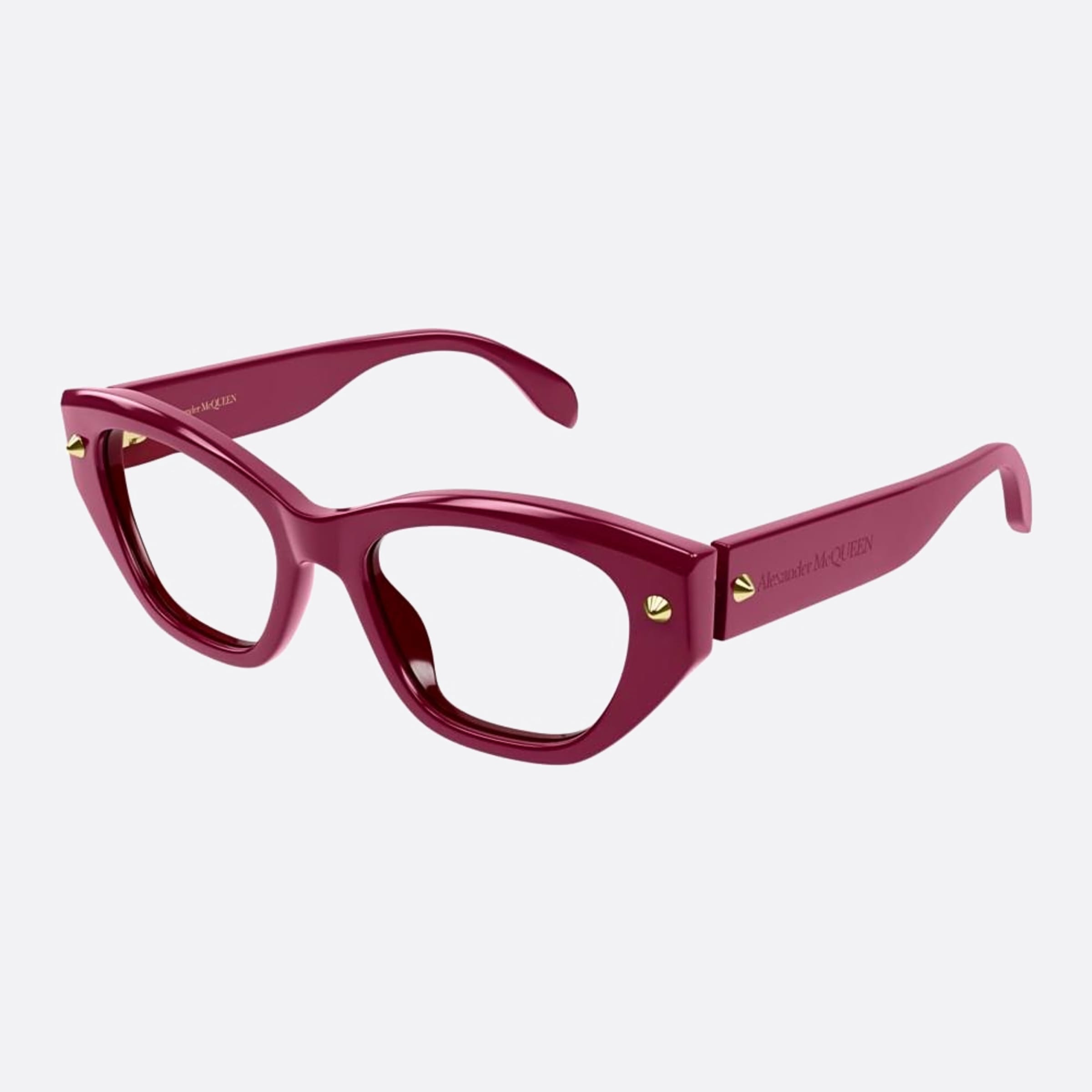 Alexander 52mm Mcqueen Black Squared Woman Eyeglasses - Side View