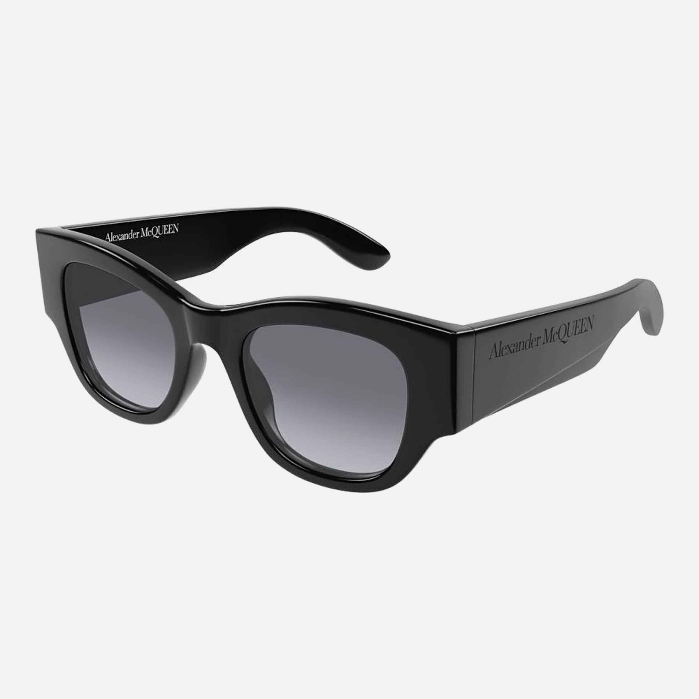 Alexander 50mm Mcqueen Black Squared Woman Sunglasses - Side View