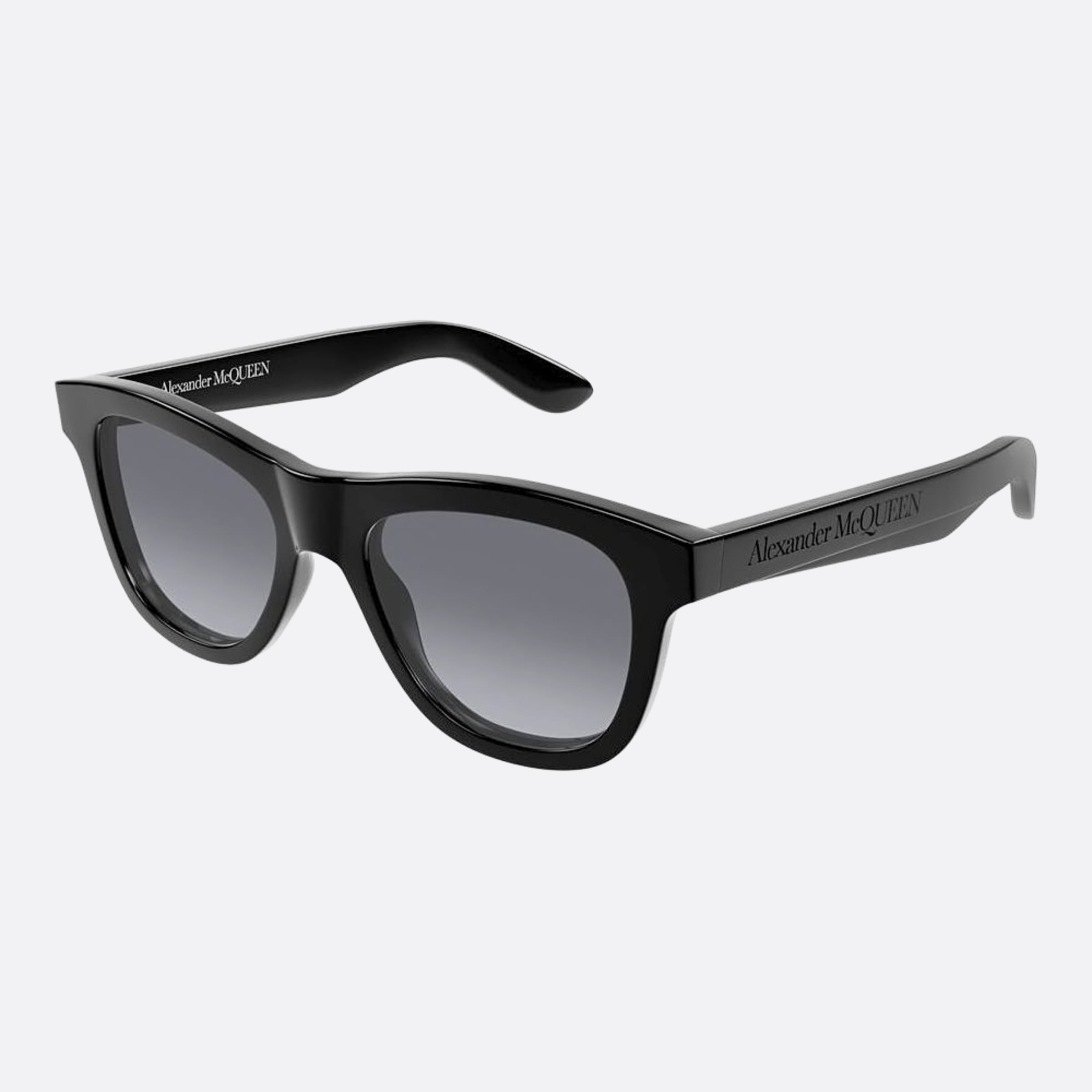 Alexander 54mm Mcqueen Black Squared Man Sunglasses - Side View