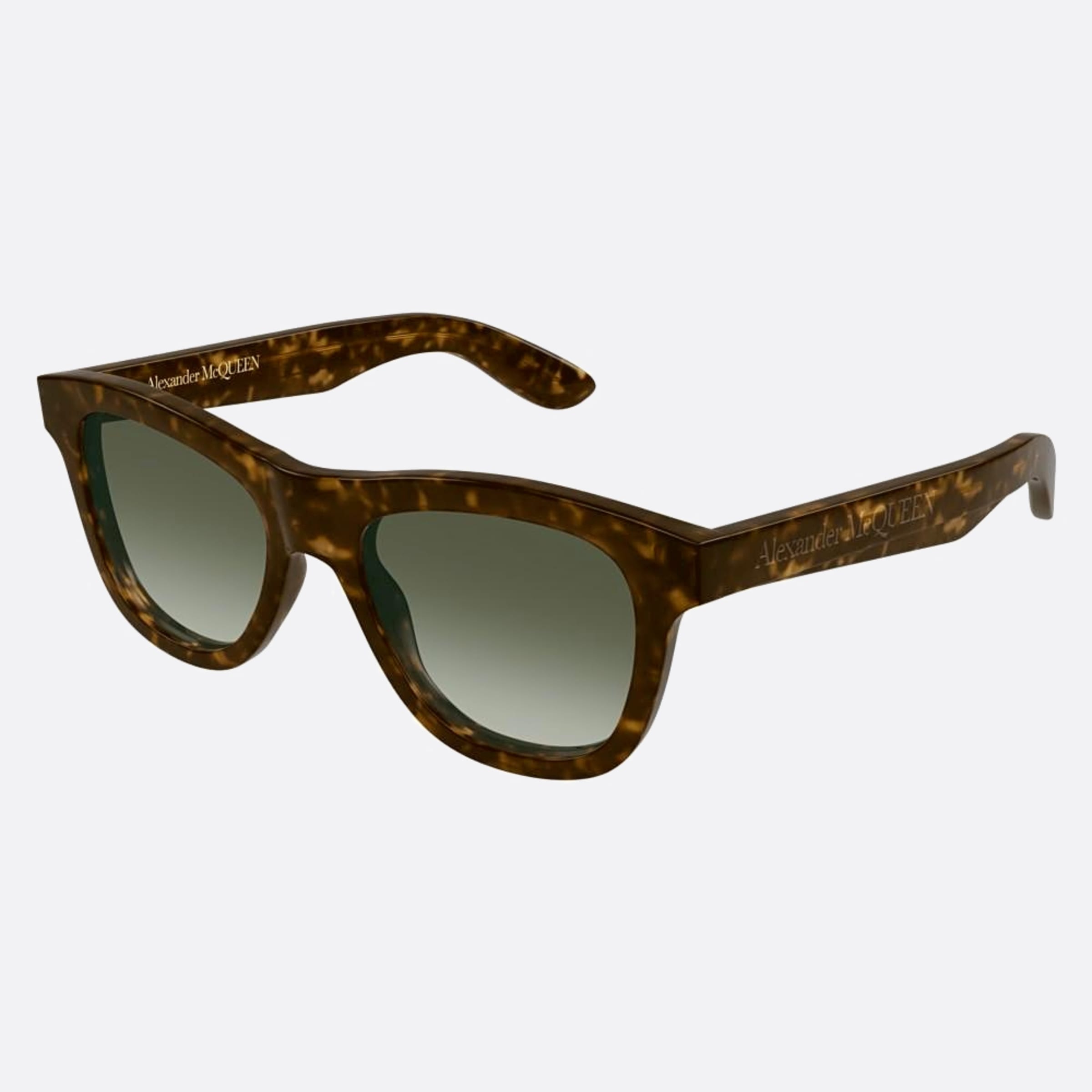 Alexander 54mm Mcqueen Havana Squared Man Sunglasses - Side View
