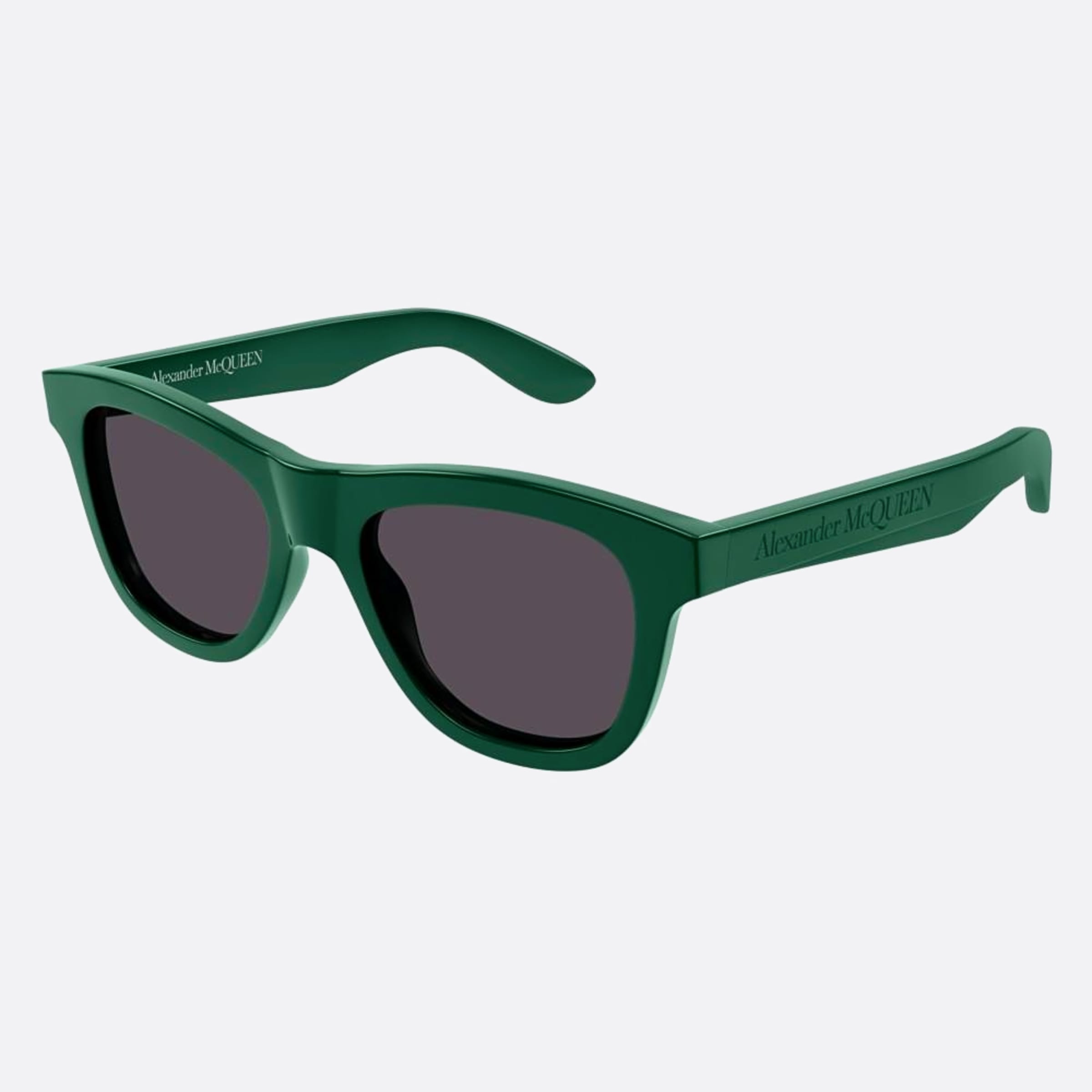 Alexander 54mm Mcqueen Green Squared Man Sunglasses - Side View