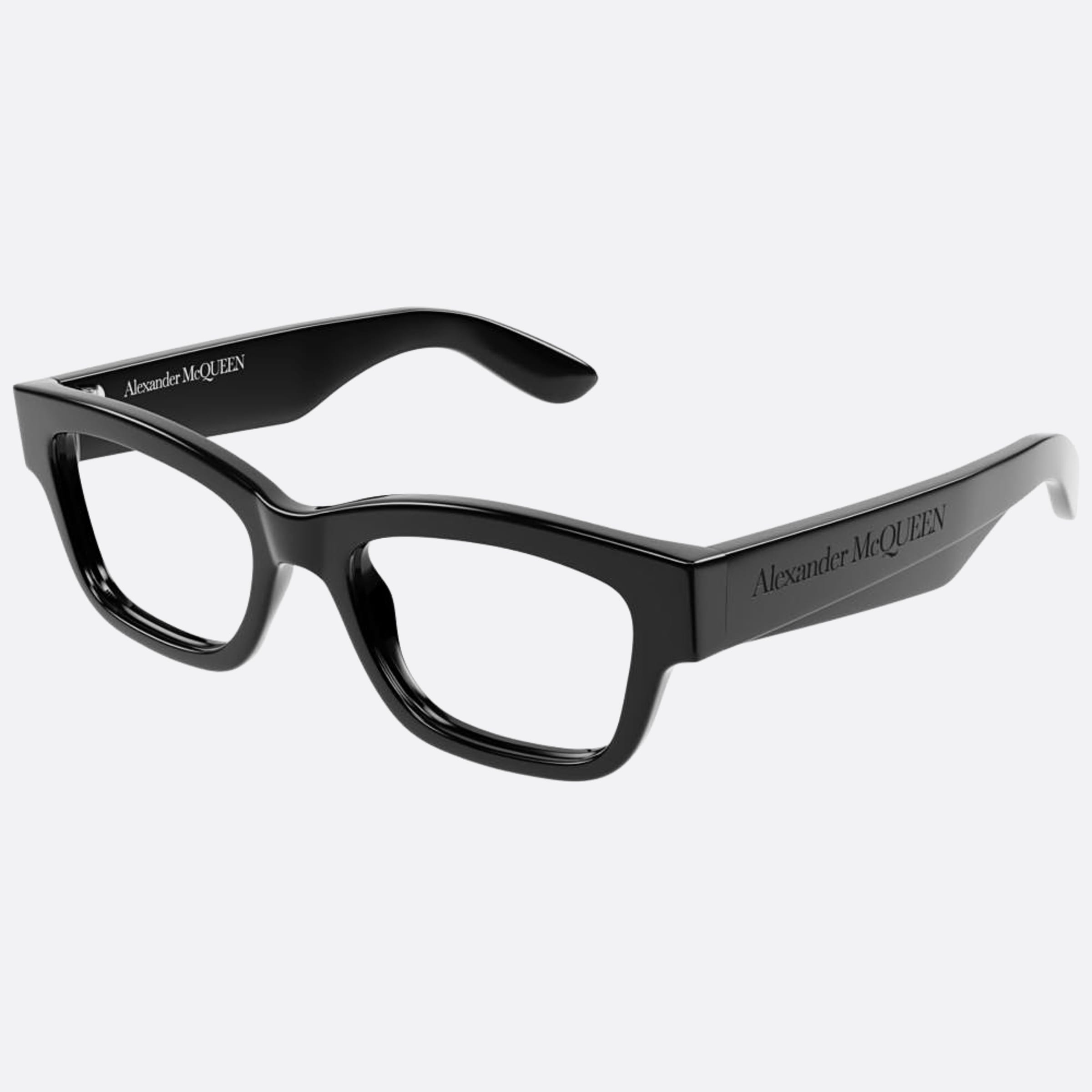 Alexander 54mm Mcqueen Black Squared Woman Eyeglasses - Side View
