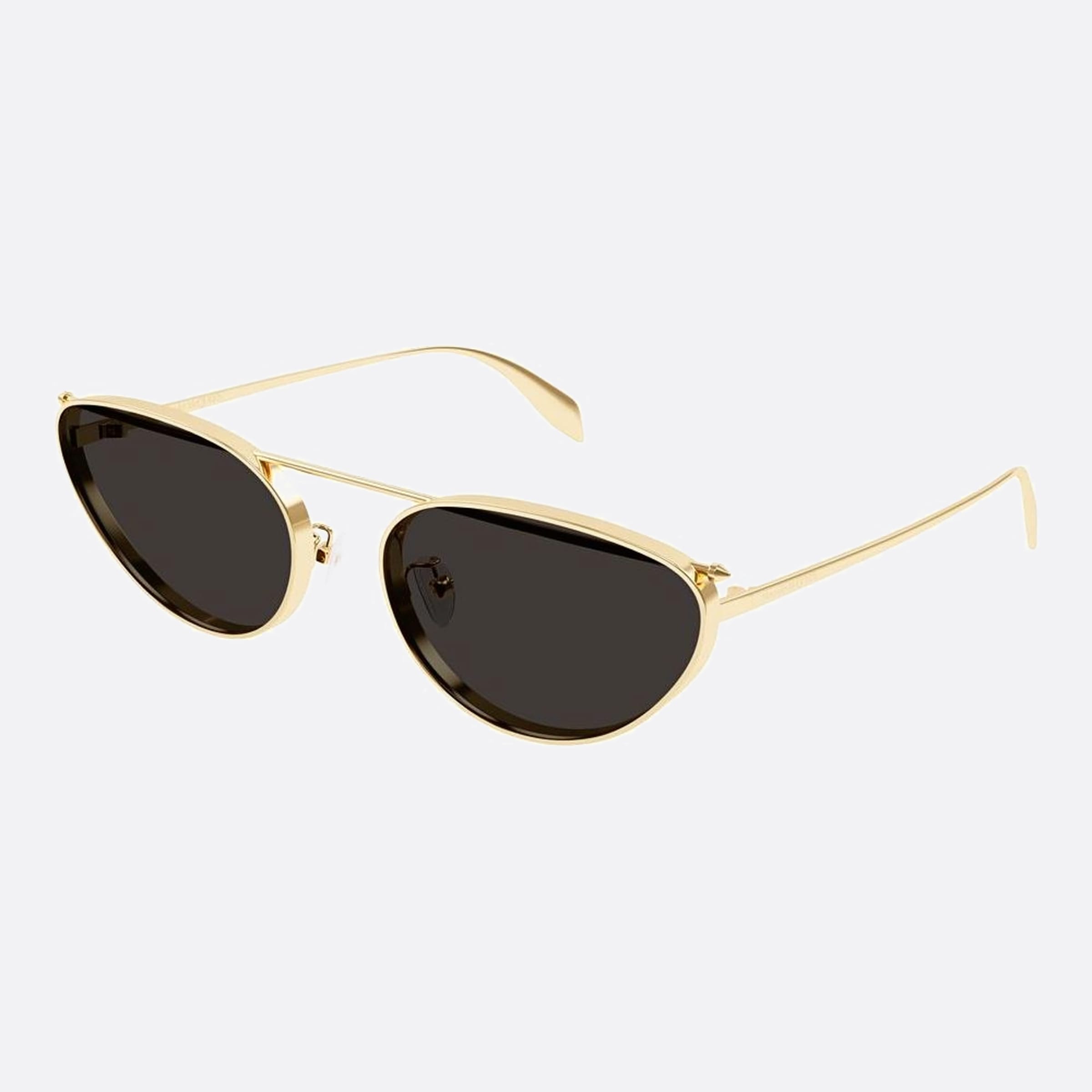 Alexander 62mm Mcqueen Gold Cat Eye Woman Sunglasses - Side View