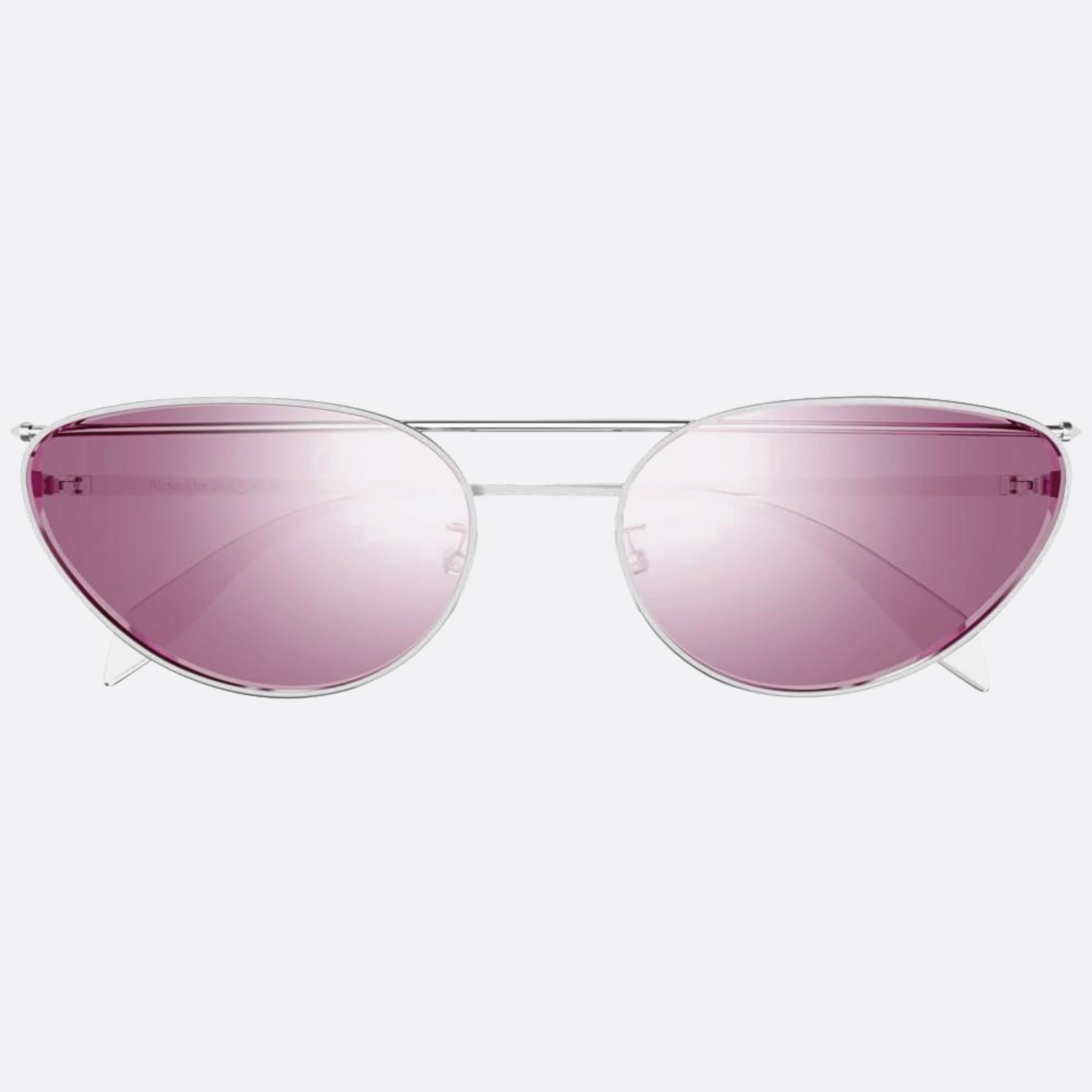 Alexander 62mm Mcqueen Def Silver Cat Eye Woman Sunglasses - Main View