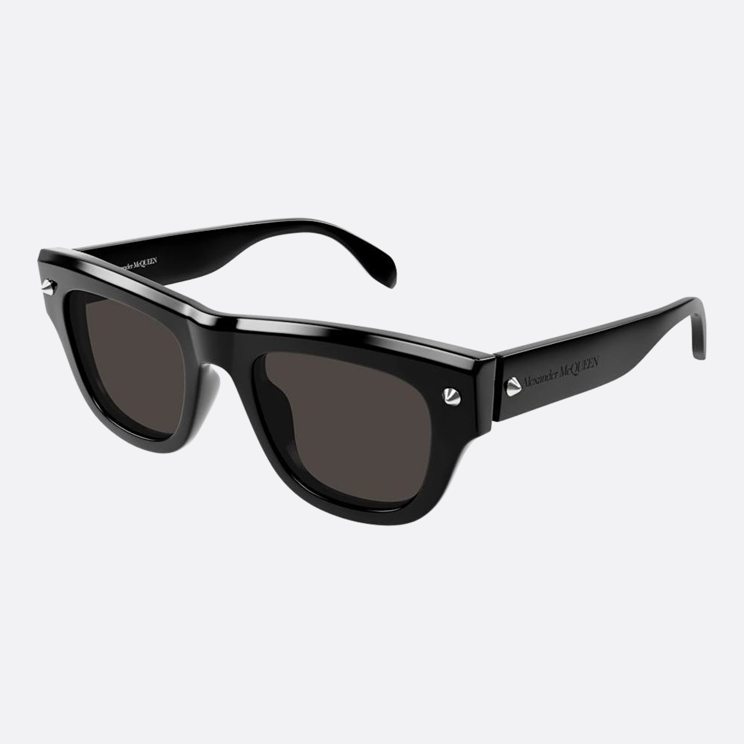 Alexander 51mm Mcqueen Black Squared Man Sunglasses - Side View
