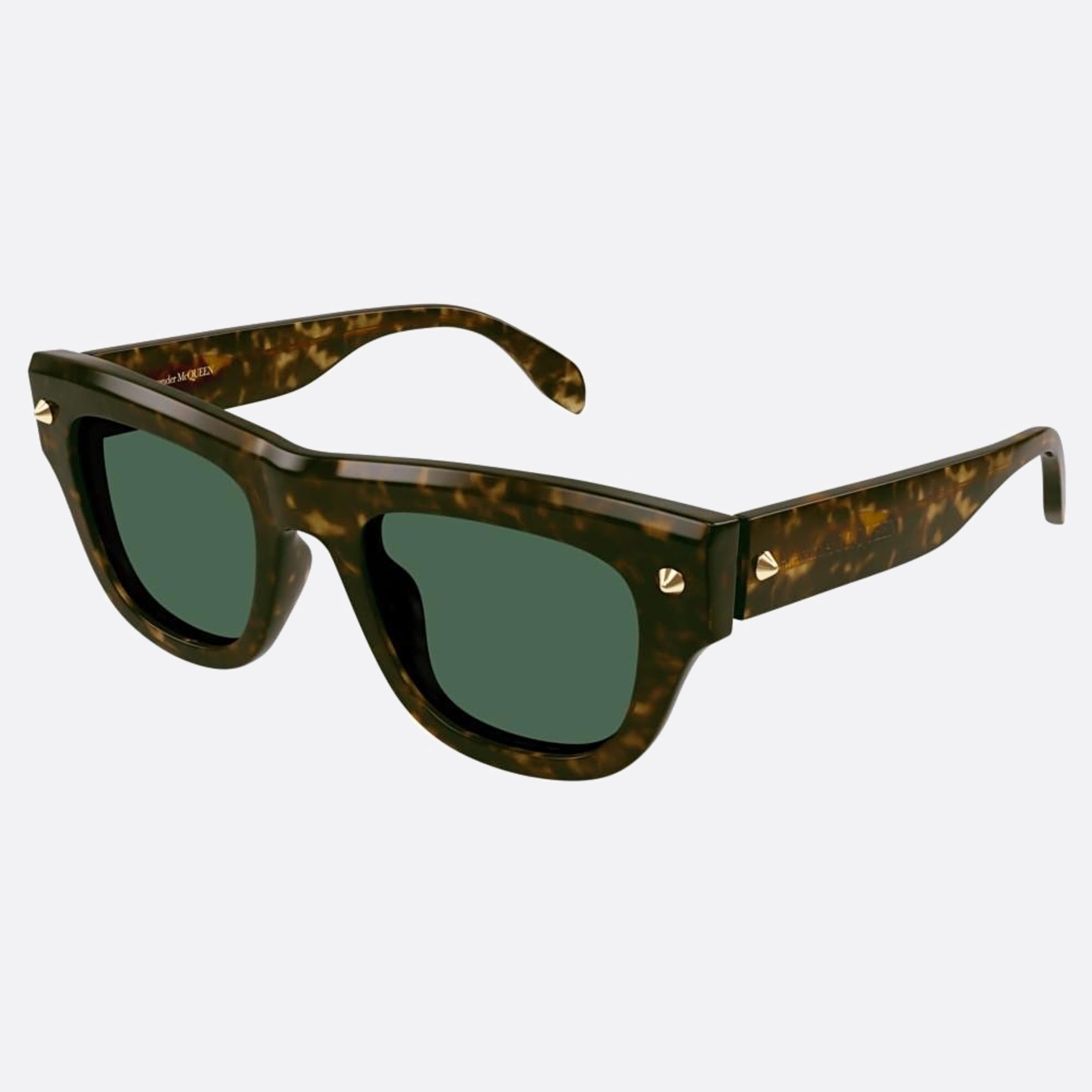Alexander 51mm Mcqueen Havana Squared Man Sunglasses - Side View