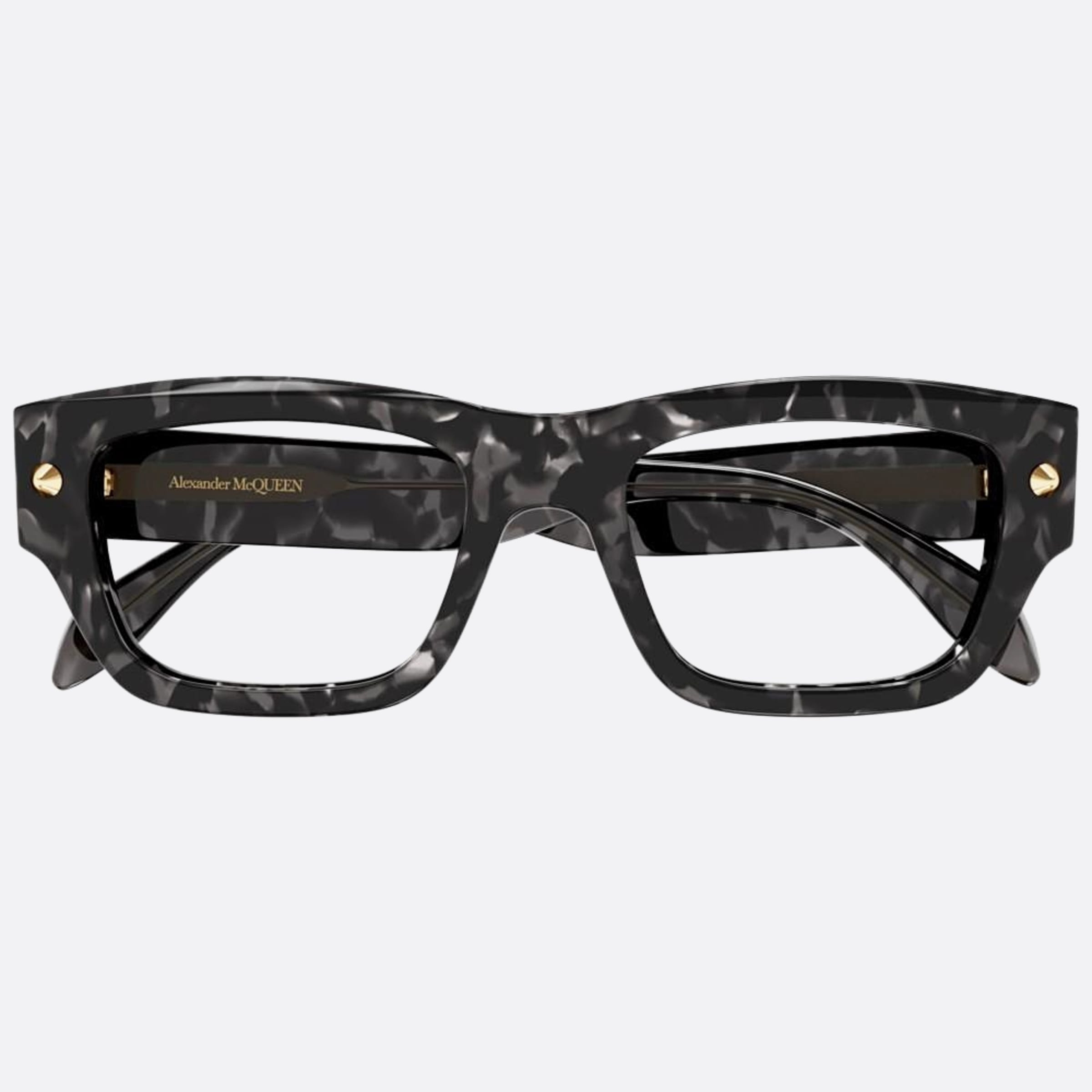 Alexander 52mm Mcqueen Havana Squared Unisex Eyeglasses - Main View