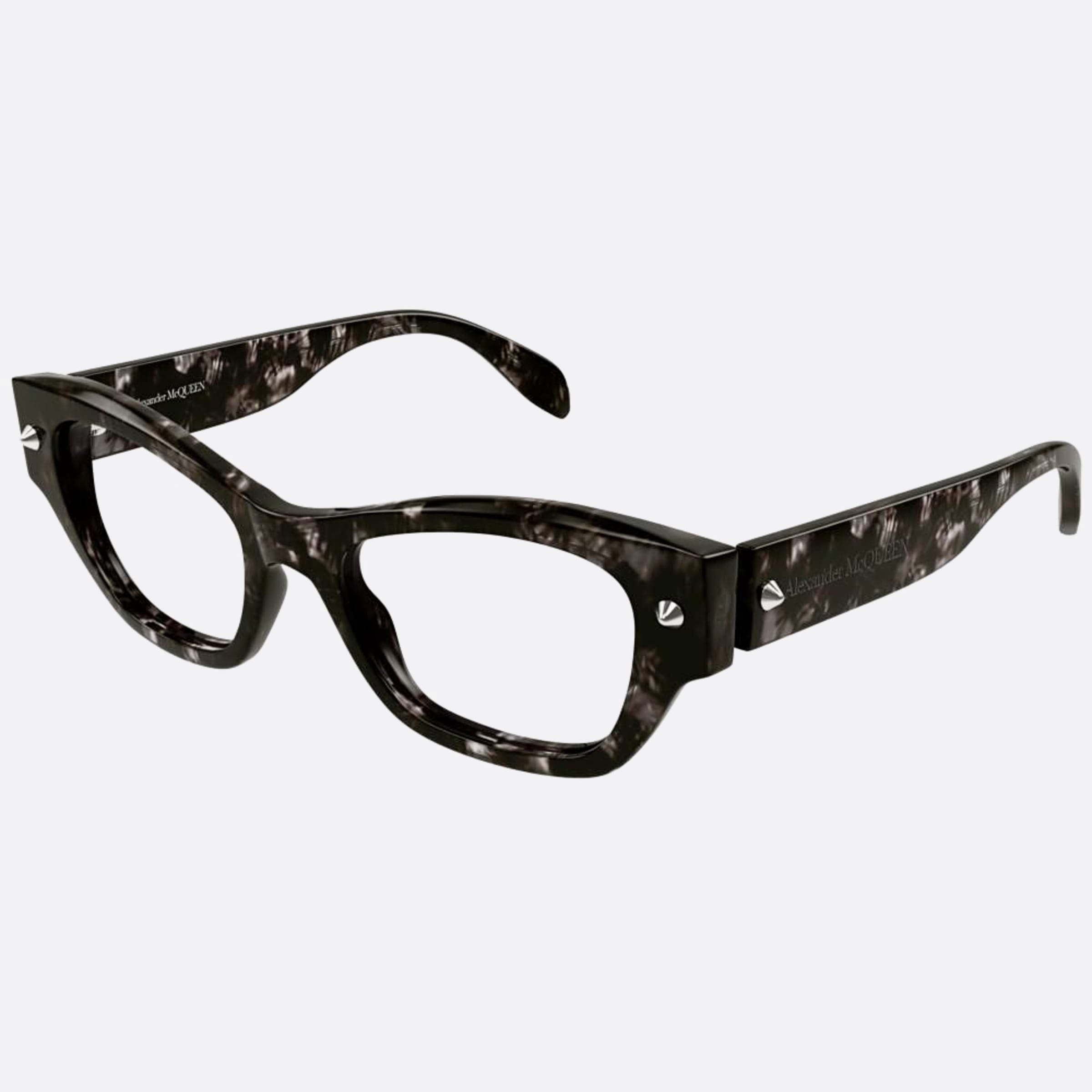 Alexander 52mm Mcqueen Black Cat Eye Woman Eyeglasses - Side View
