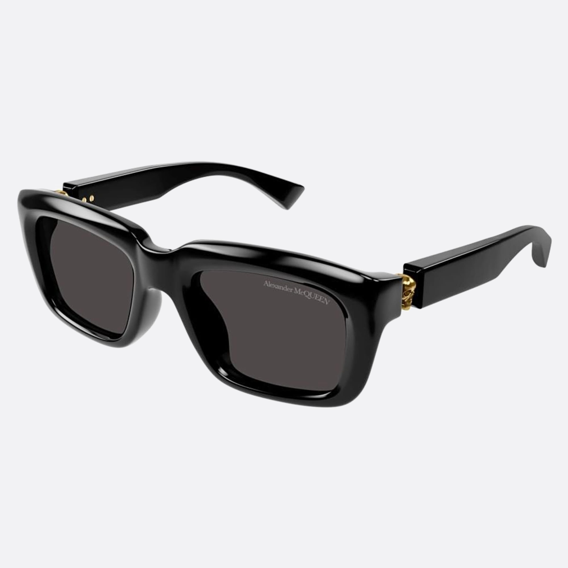Alexander 54mm Mcqueen Black Squared Man Sunglasses - Side View
