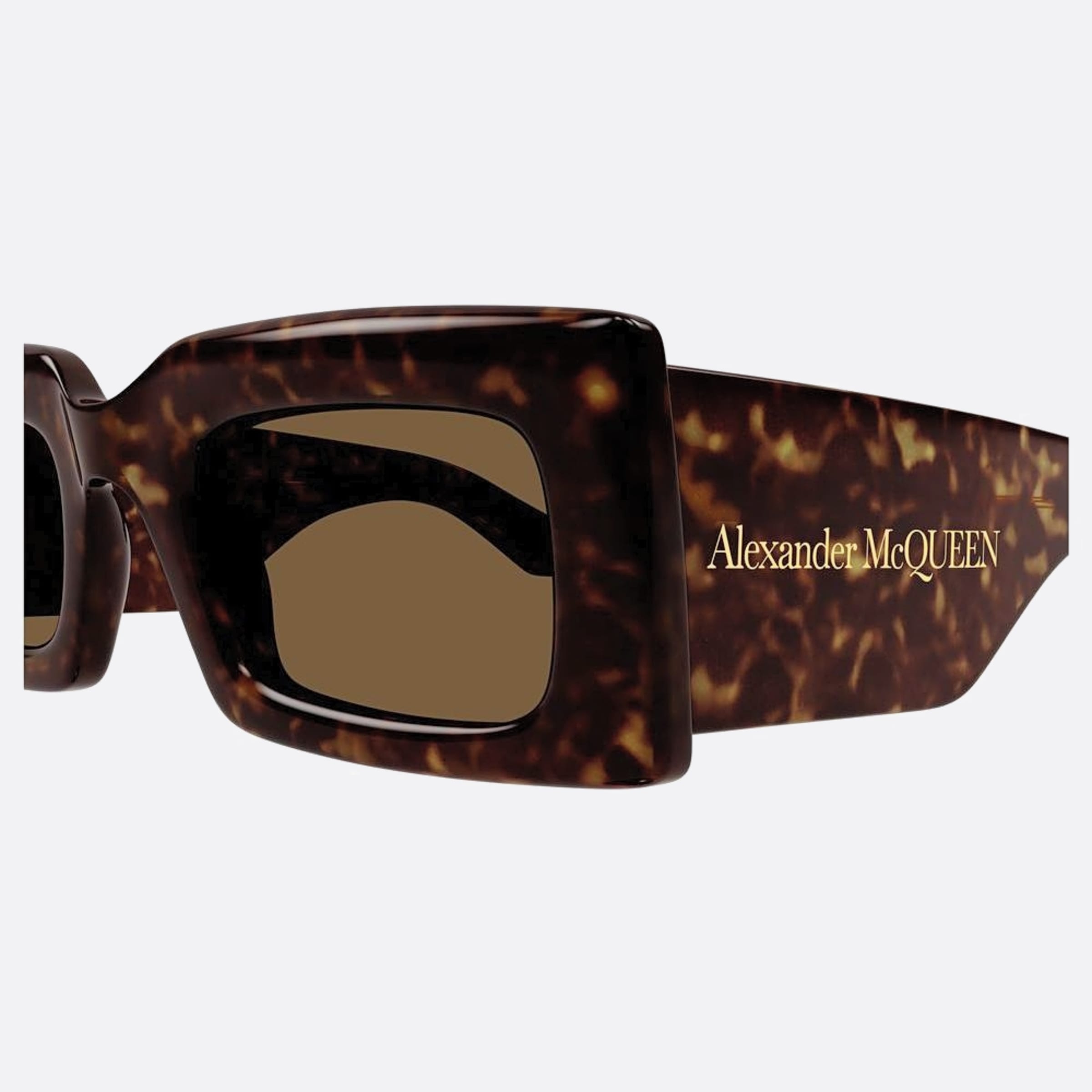 Alexander 50mm Mcqueen Havana Squared Woman Sunglasses - Detail View