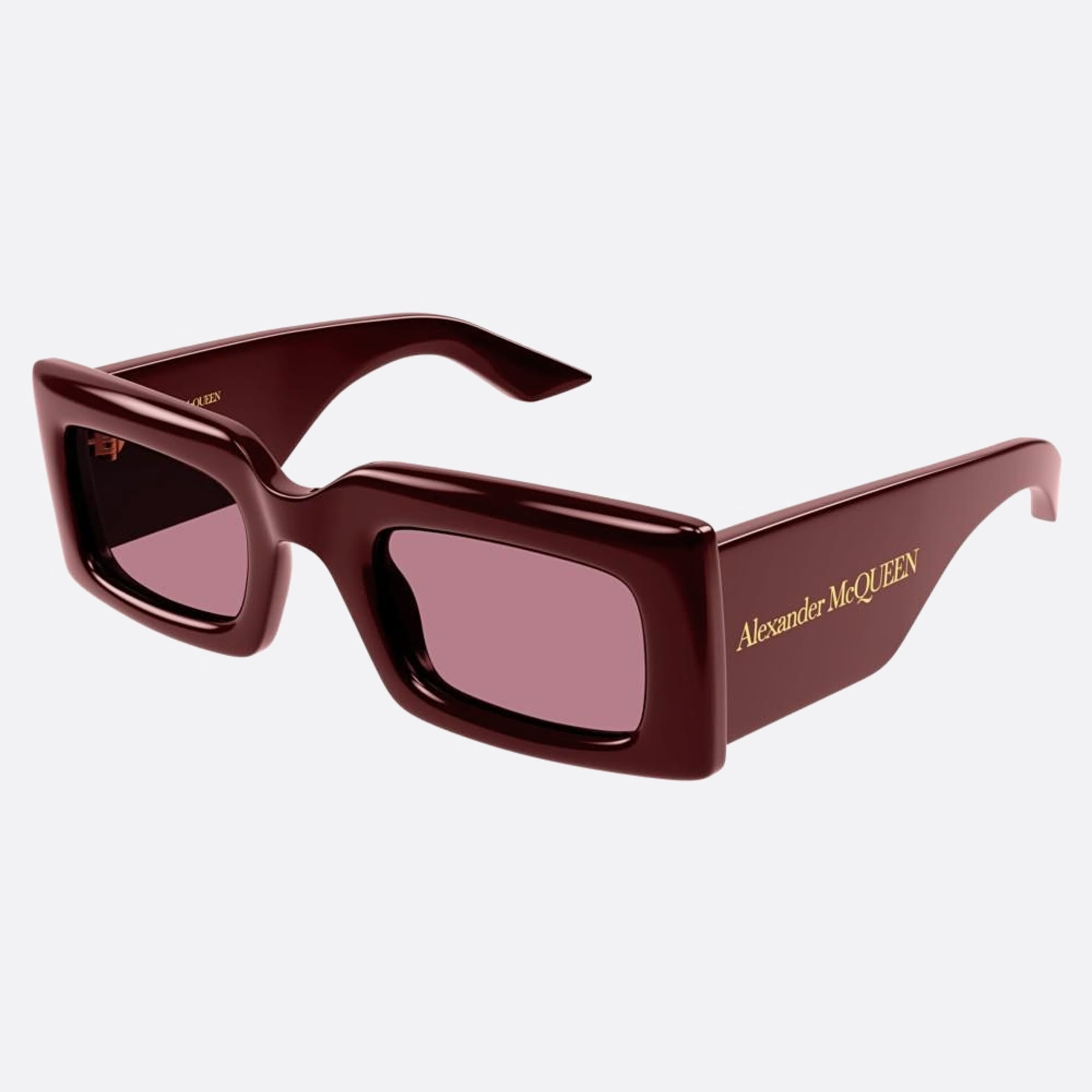 Alexander 50mm Mcqueen Red Squared Woman Sunglasses - Side View