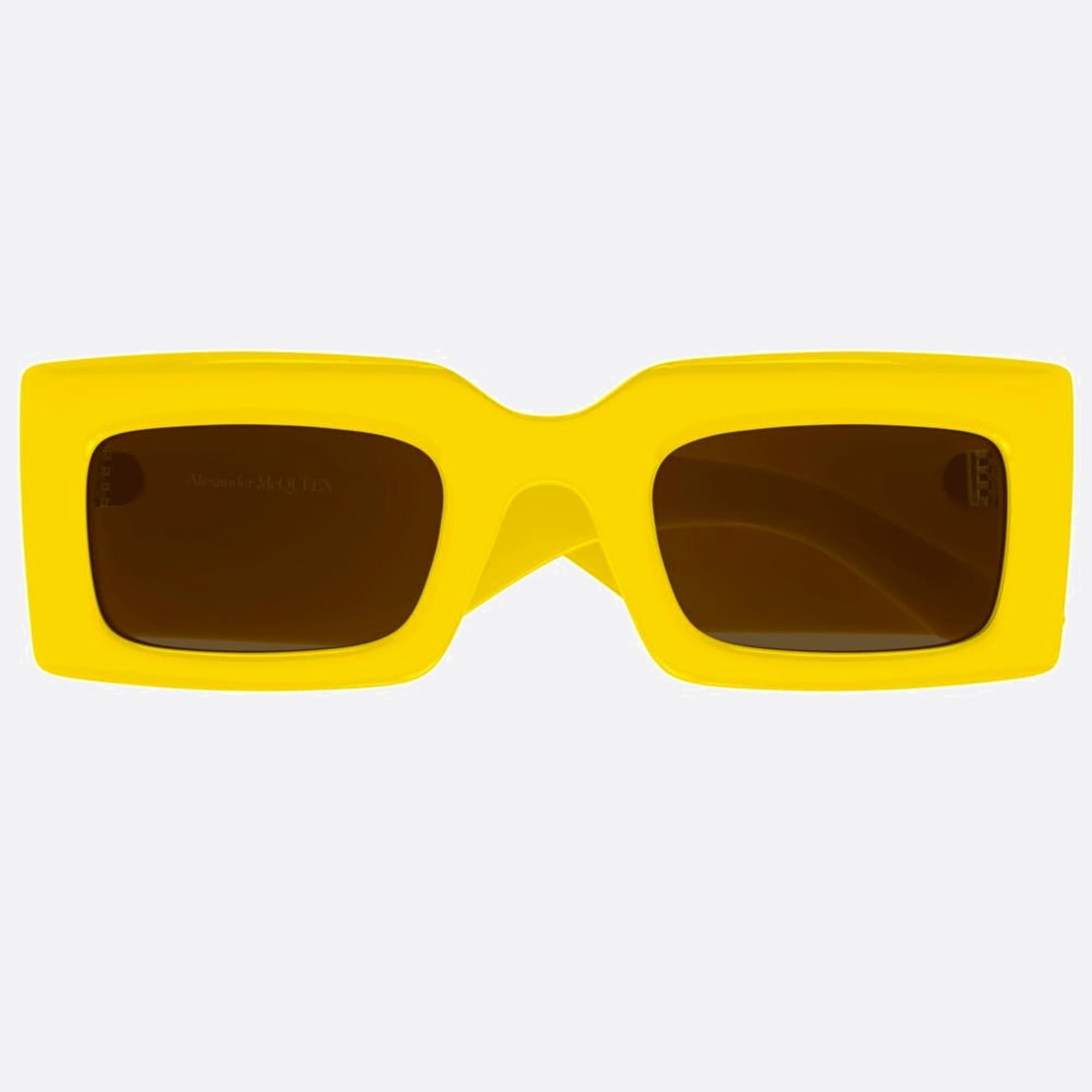 Alexander 50mm Mcqueen Yellow Squared Woman Sunglasses - Main View