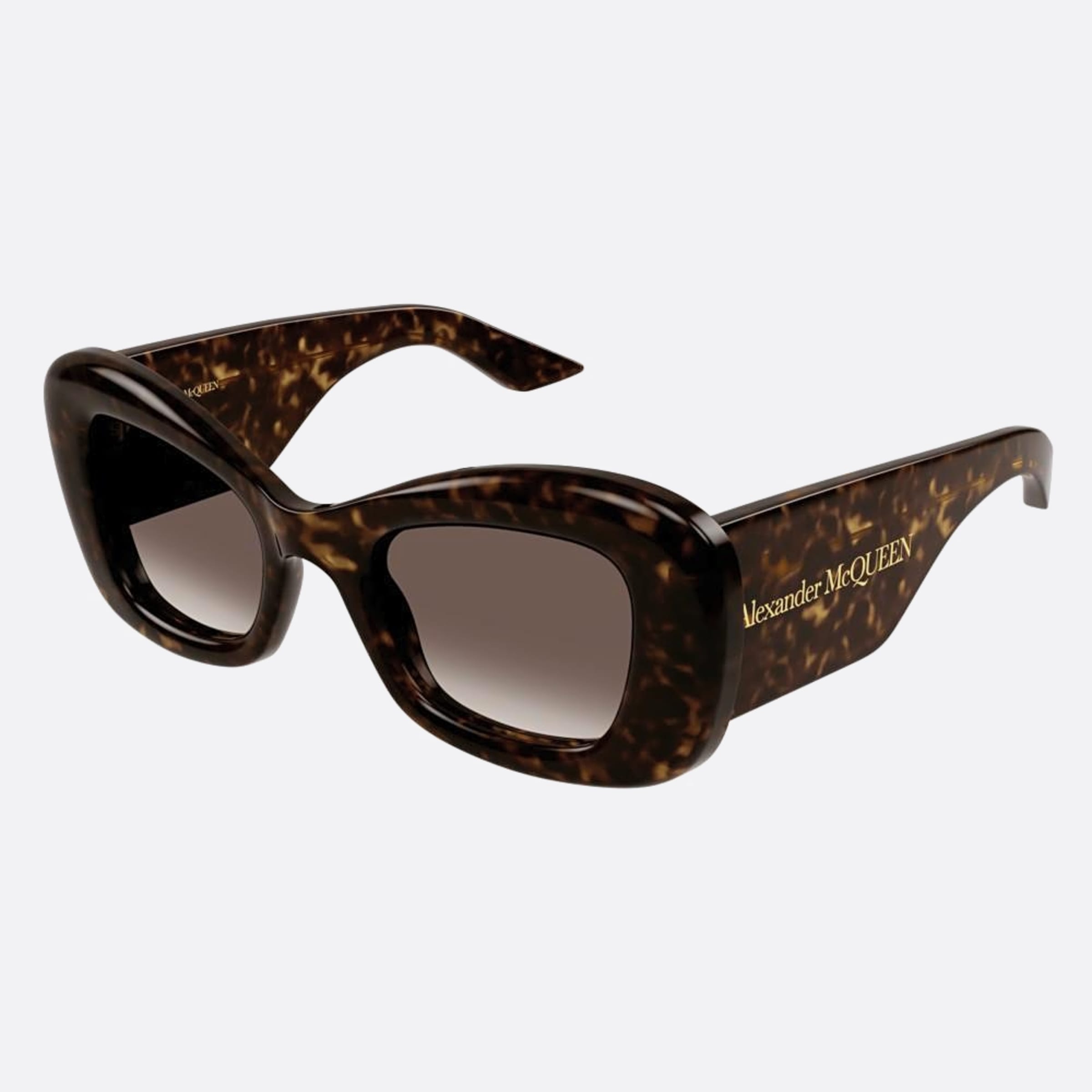 Alexander 50mm Mcqueen Havana Cat Eye Woman Sunglasses - Side View