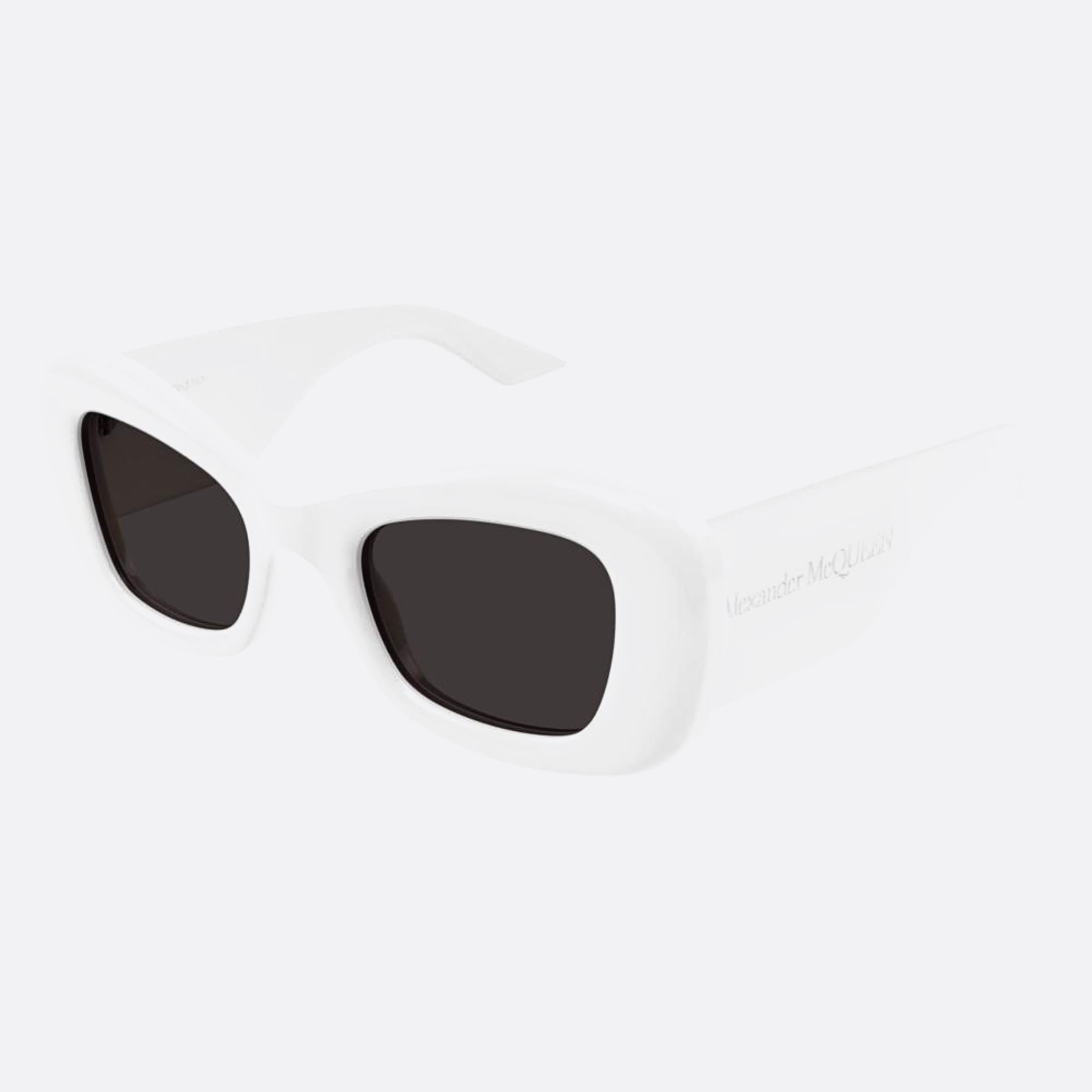 Alexander 50mm Mcqueen White Cat Eye Woman Sunglasses - Side View