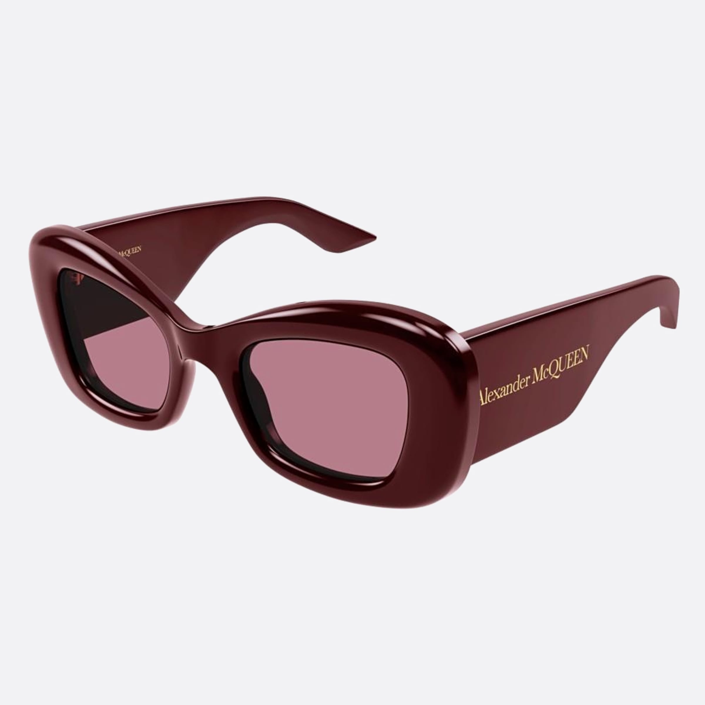 Alexander 50mm Mcqueen Red Cat Eye Woman Sunglasses - Side View