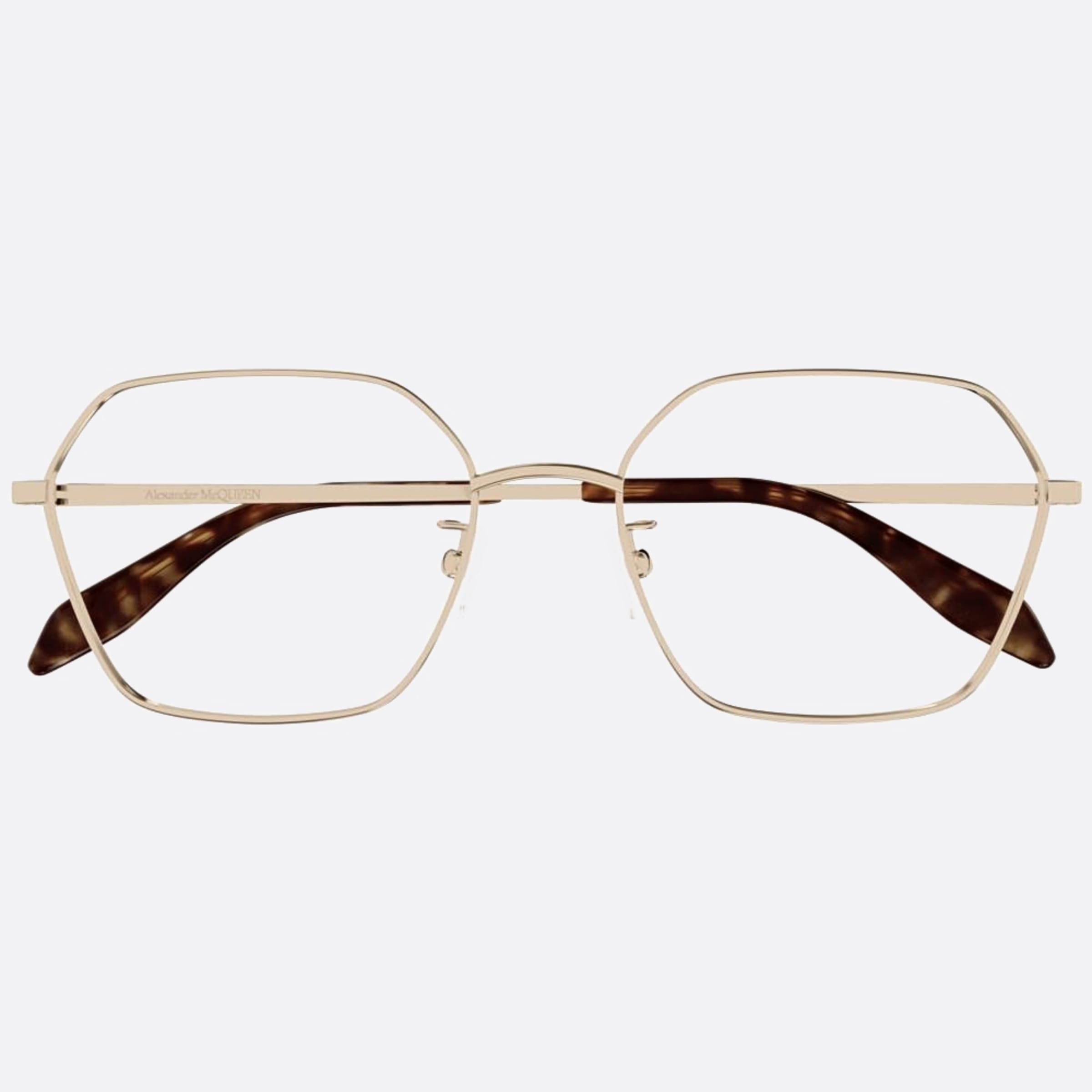 Alexander 55mm Mcqueen Gold Squared Woman Eyeglasses - Main View