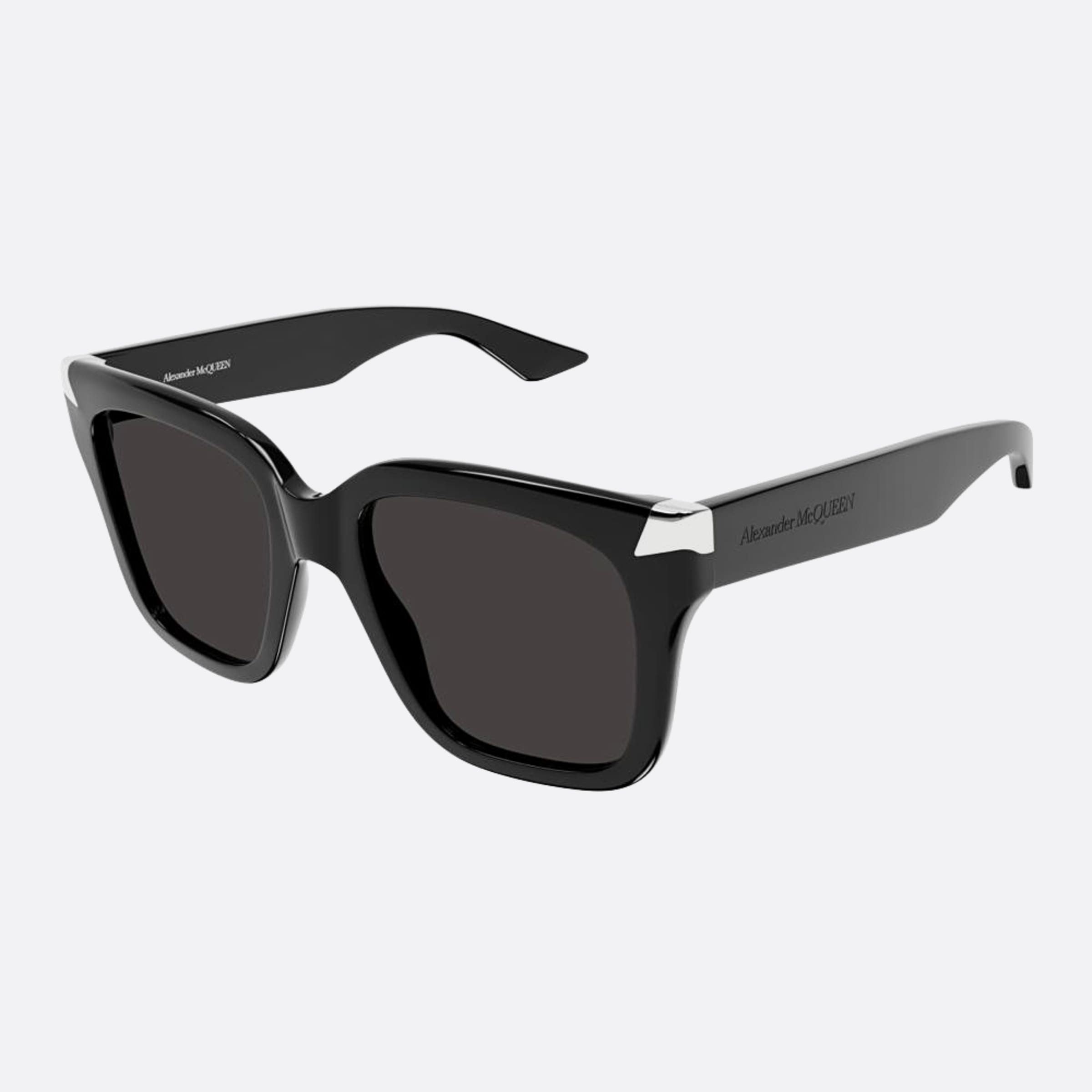 Alexander 53mm Mcqueen Black Squared Woman Sunglasses - Side View