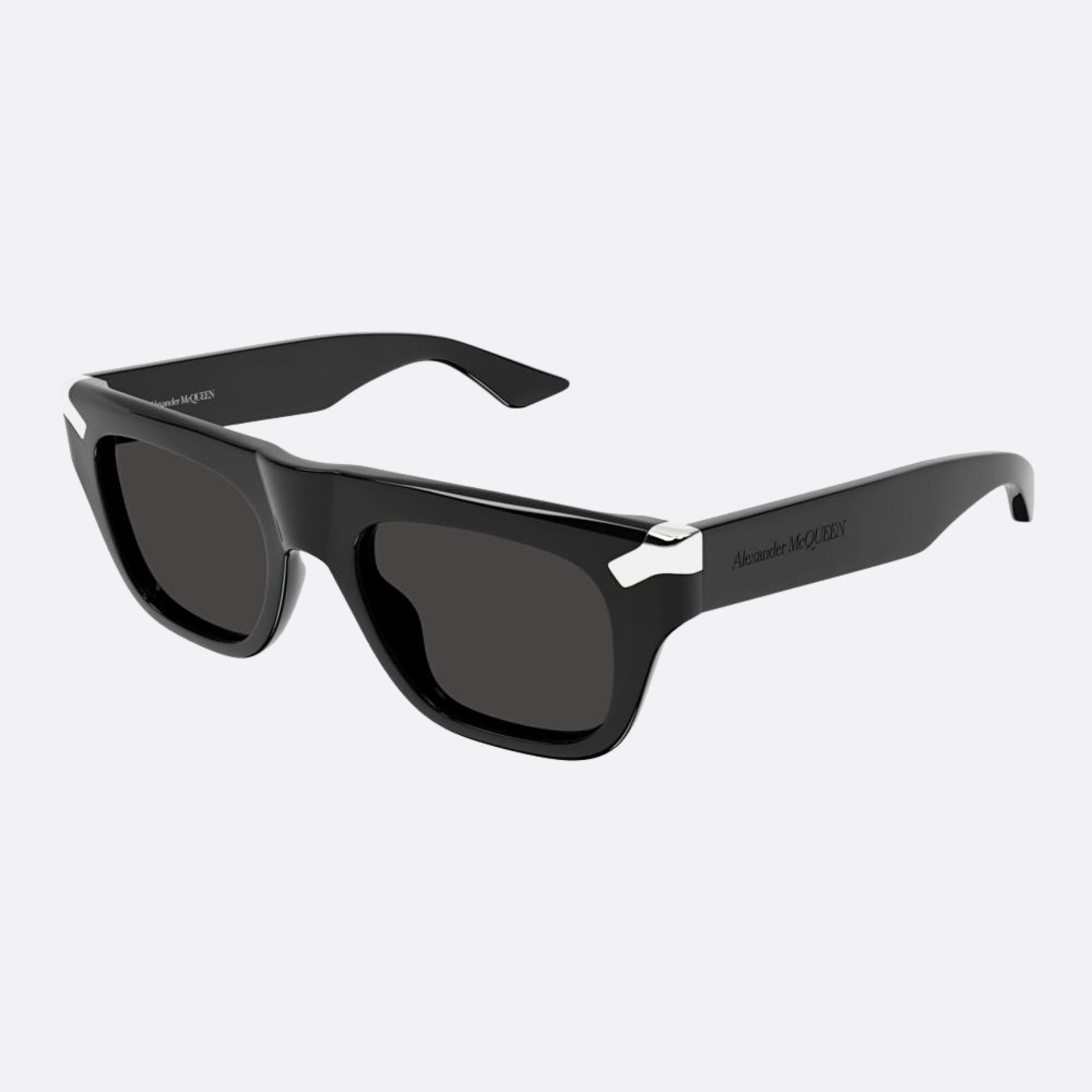 Alexander 51mm Mcqueen Black Squared Man Sunglasses - Side View