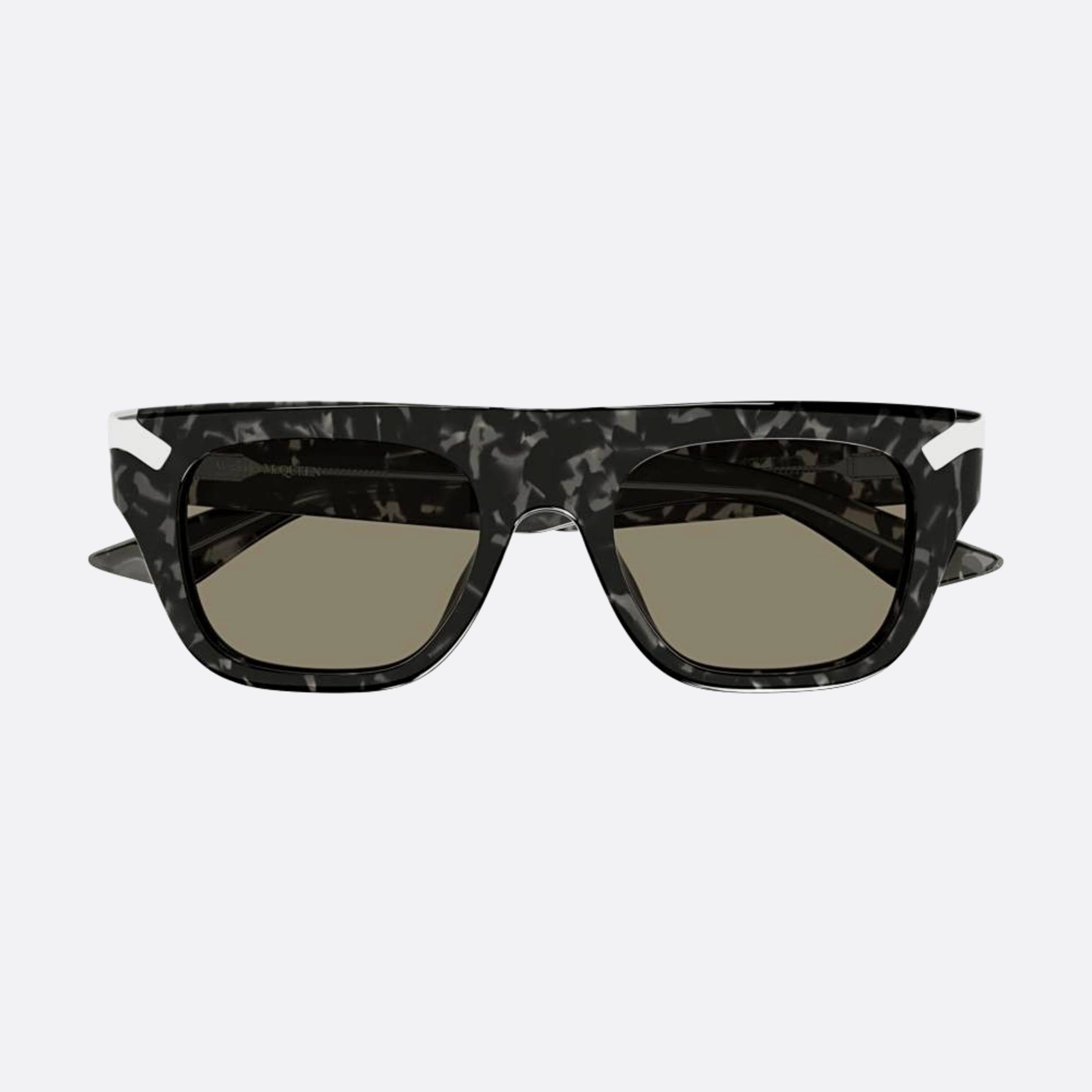 Alexander 51mm Mcqueen Havana Squared Man Sunglasses - Main View