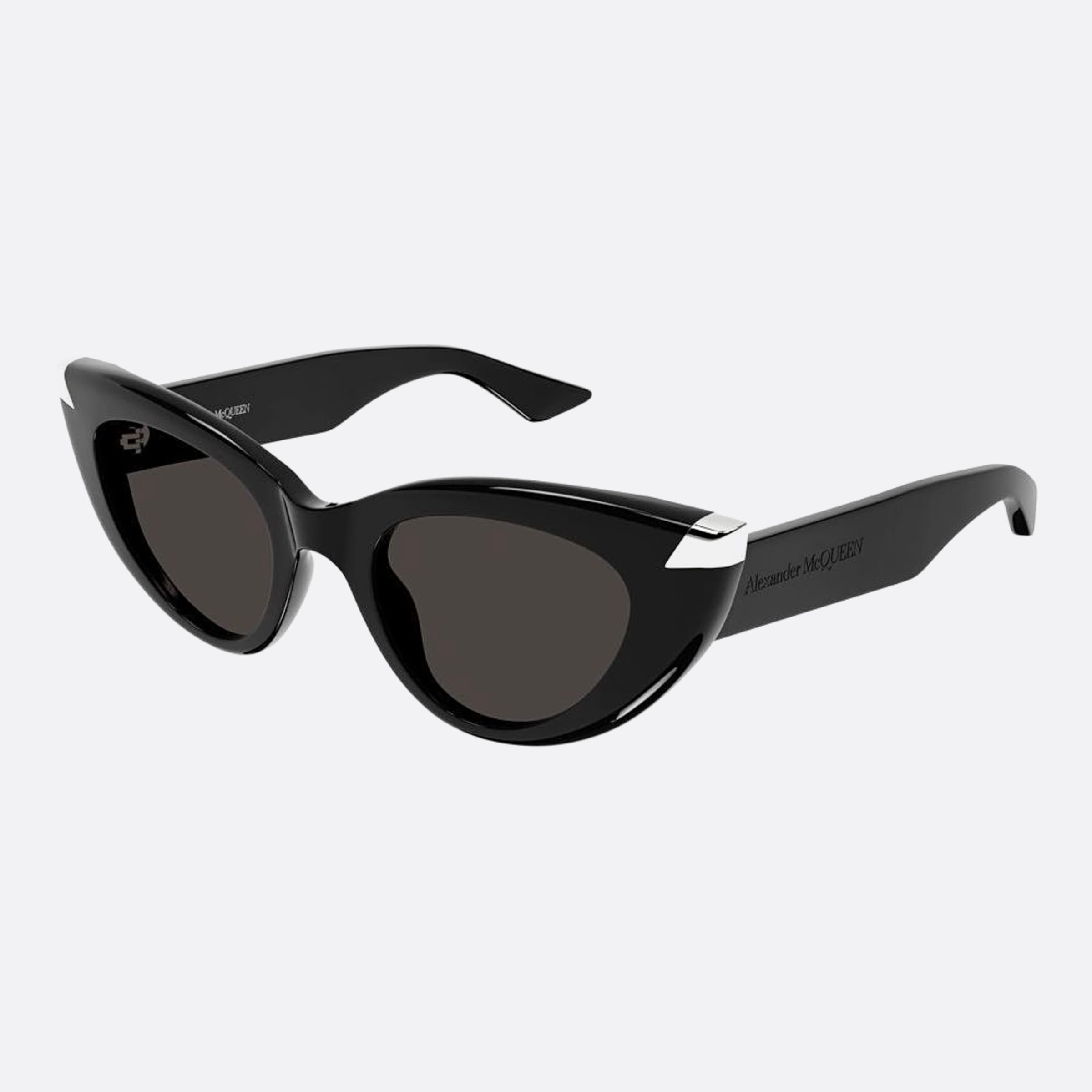 Alexander 50mm Mcqueen Black Cat Eye Woman Sunglasses - Side View