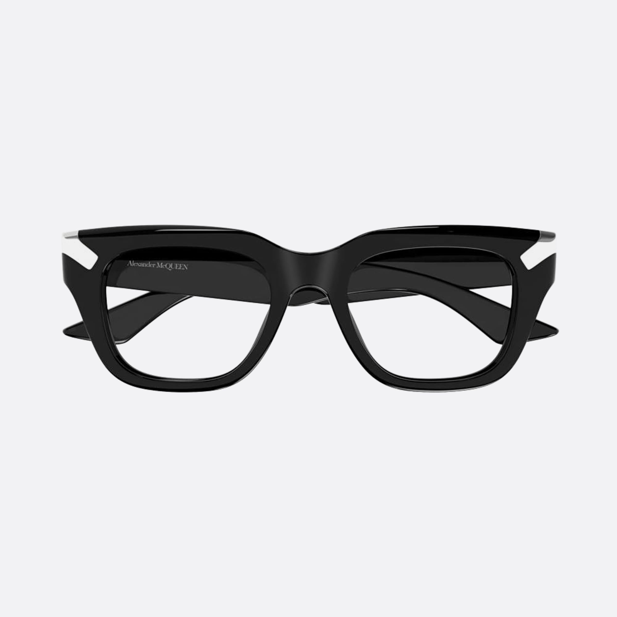 Alexander 51mm Mcqueen Black Squared Man Eyeglasses - Main View