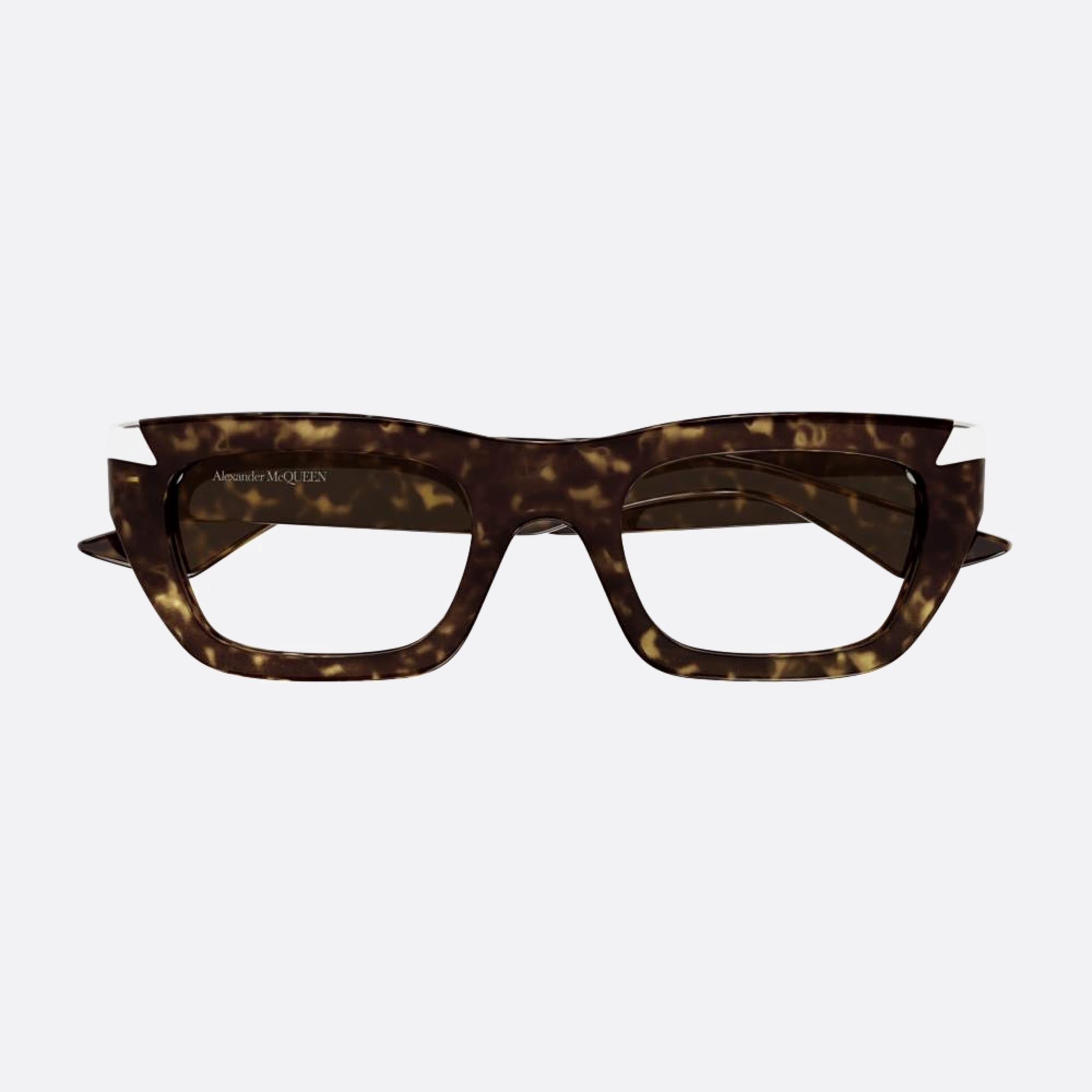 Alexander 51mm Mcqueen Havana Squared Unisex Eyeglasses - Main View