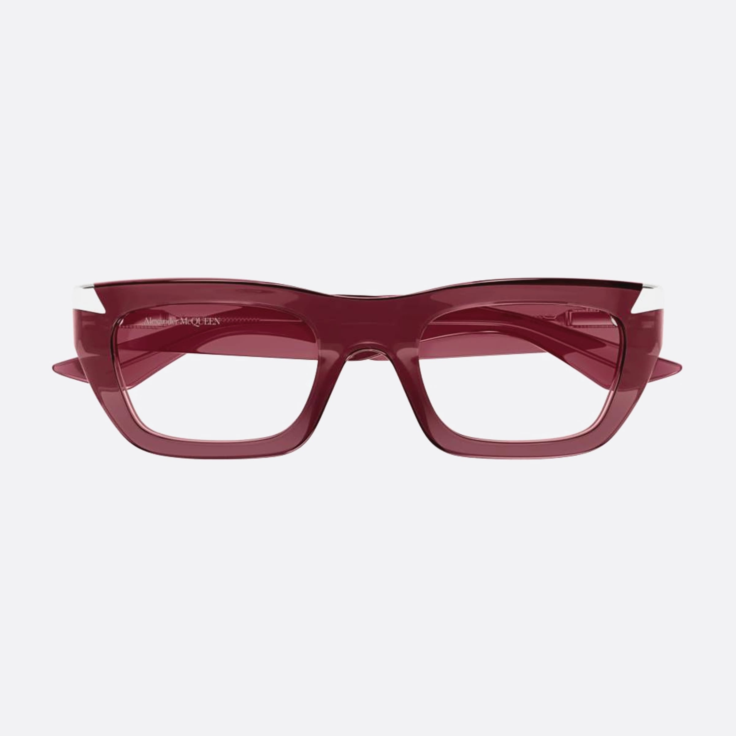 Alexander 51mm Mcqueen Red Squared Unisex Eyeglasses - Main View