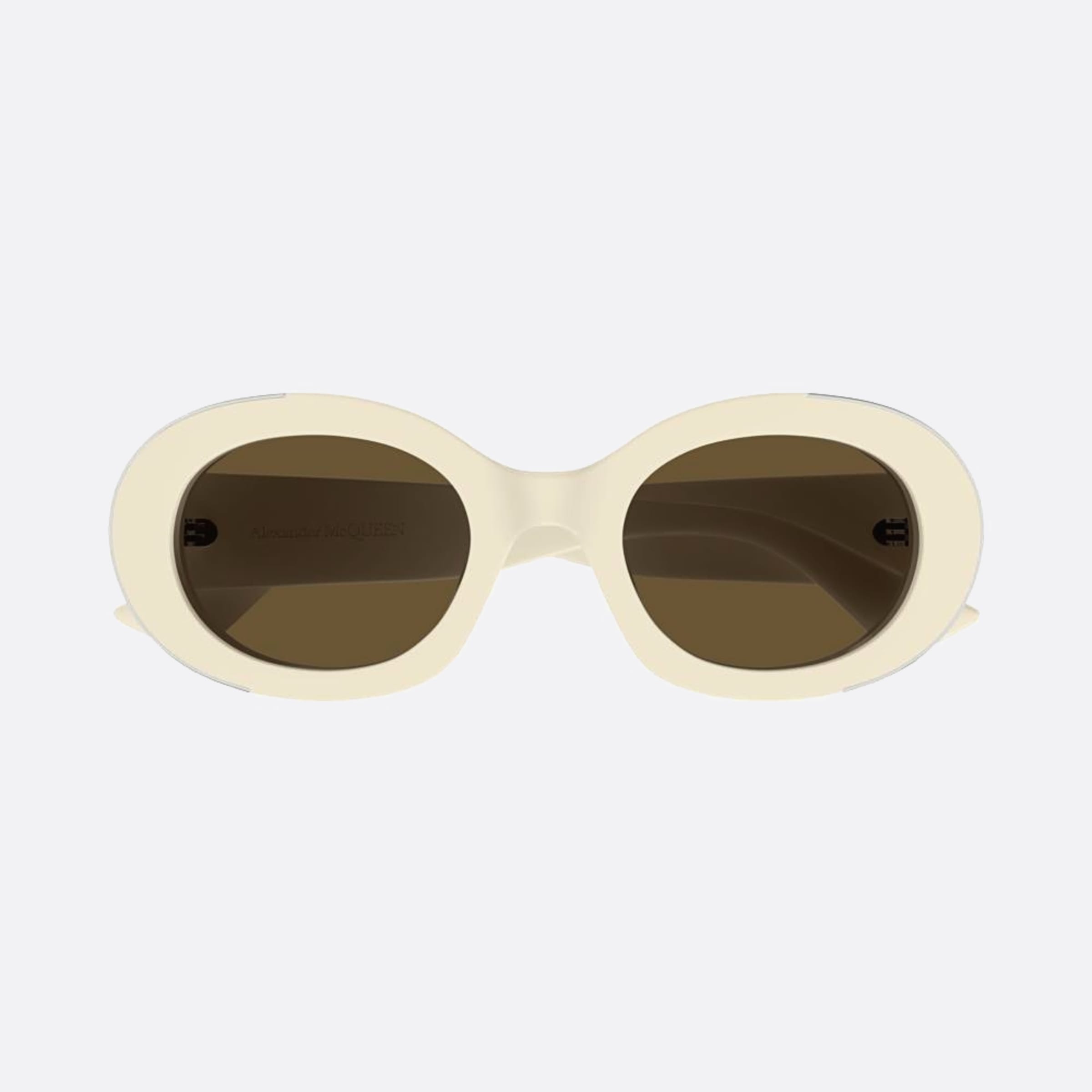 Alexander 51mm Mcqueen White Oval Woman Sunglasses - Main View