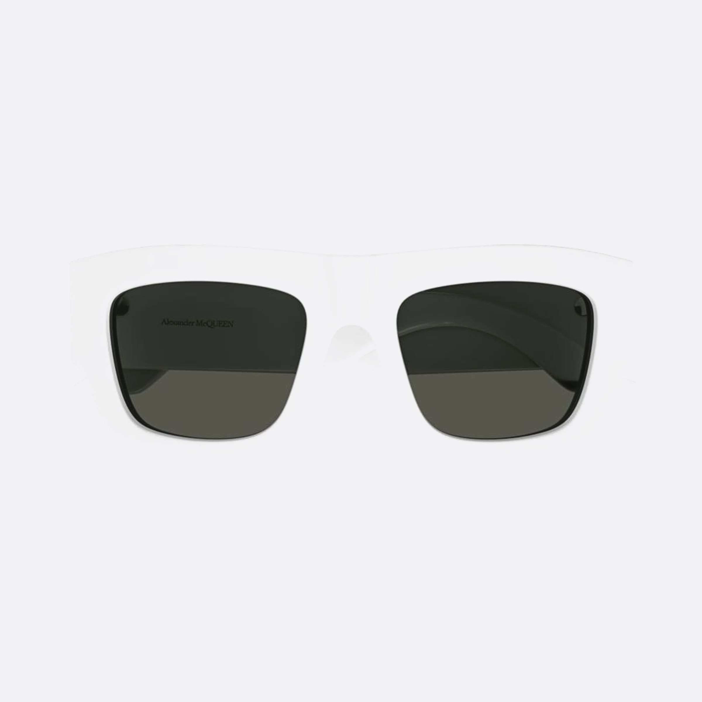 Alexander 53mm Mcqueen White Squared Man Sunglasses - Main View