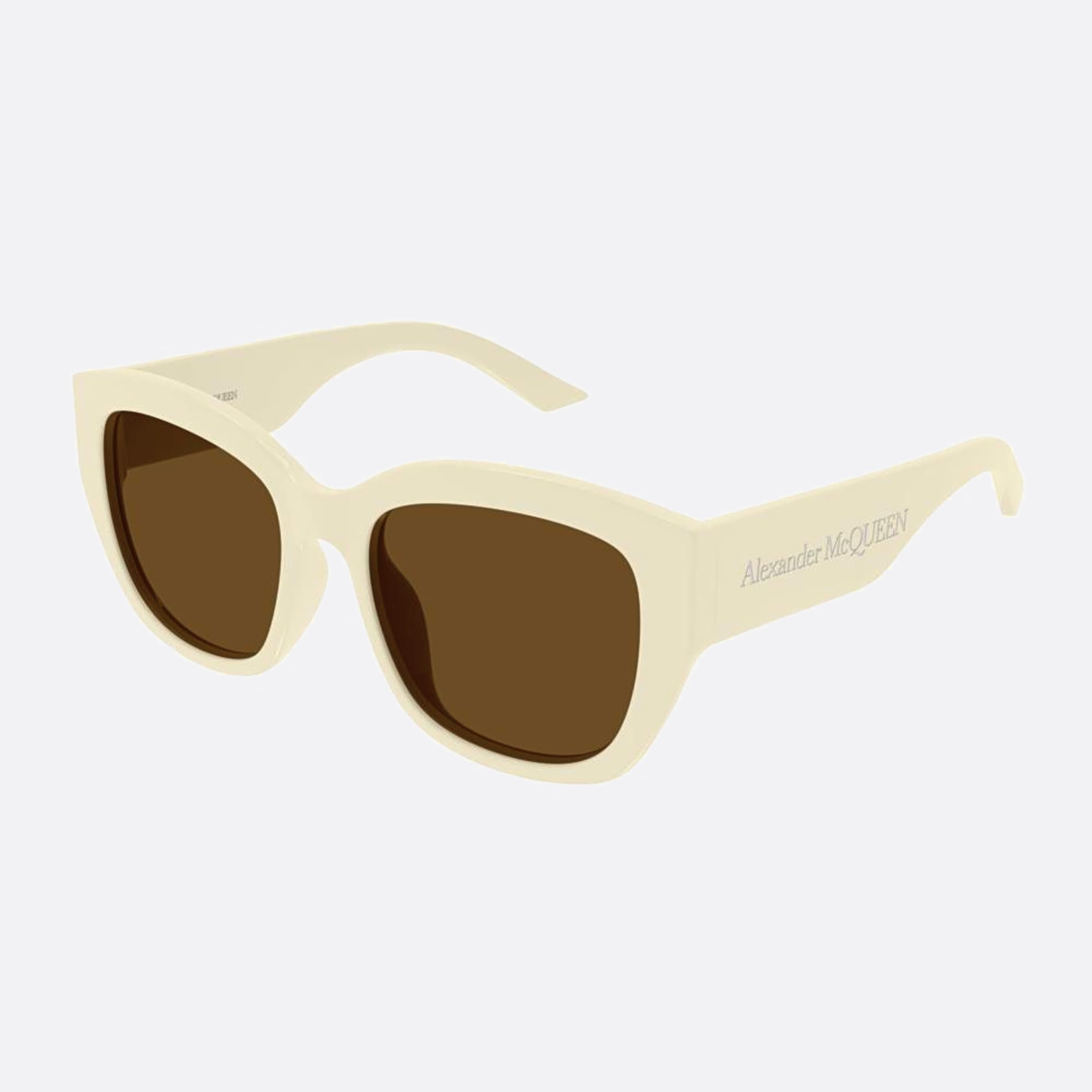 Alexander 55mm Mcqueen Am0451sa White Butterfly Women Sunglasses - Side View