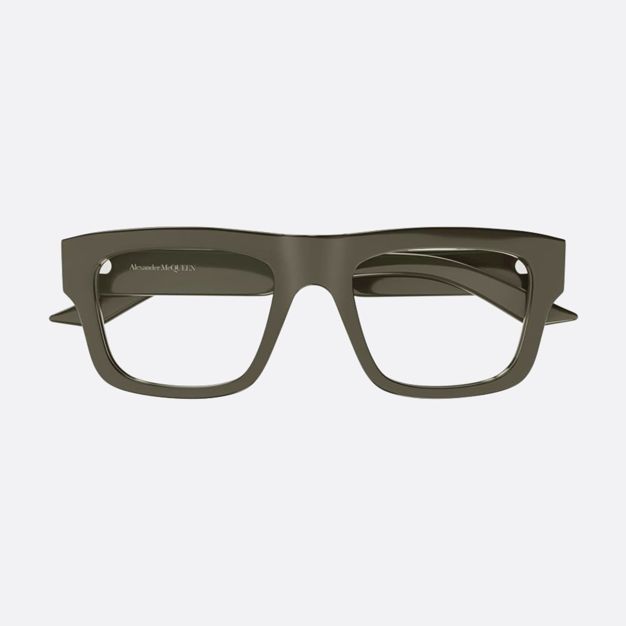 Alexander 52mm Mcqueen Brown Squared Man Eyeglasses - Main View