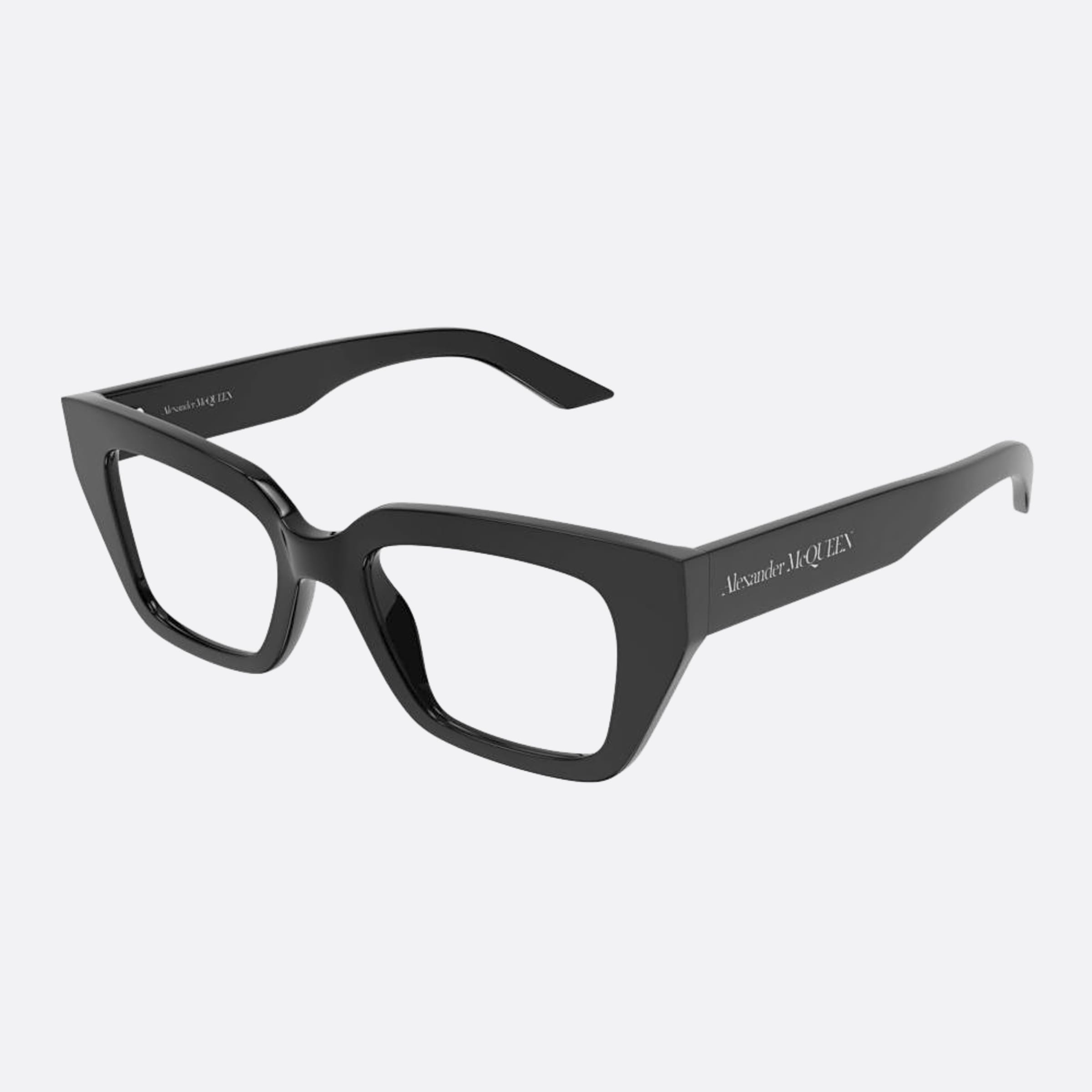 Alexander 49mm Mcqueen Black Cat Eye Woman Eyeglasses - Side View