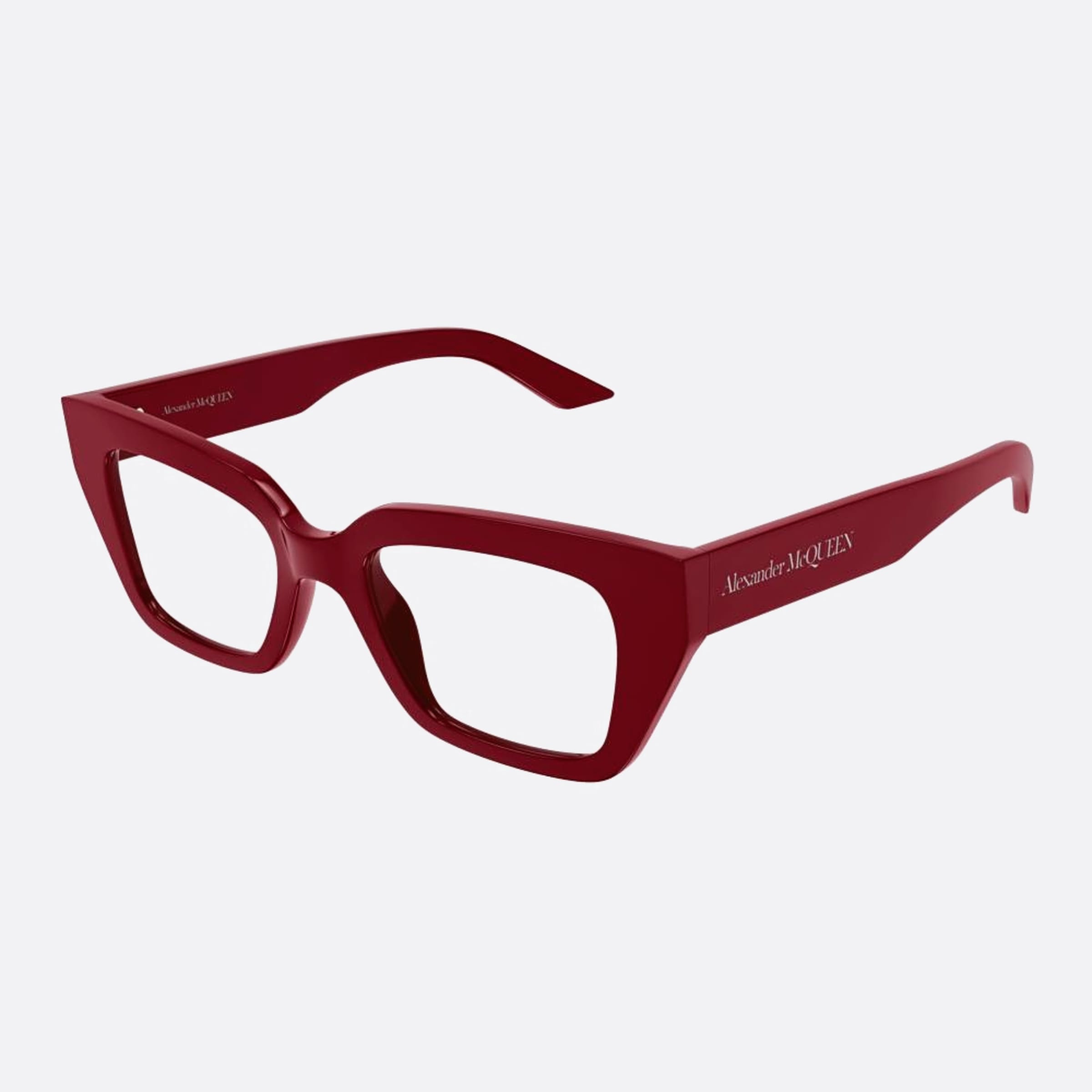 Alexander 49mm Mcqueen Red Cat Eye Woman Eyeglasses - Side View