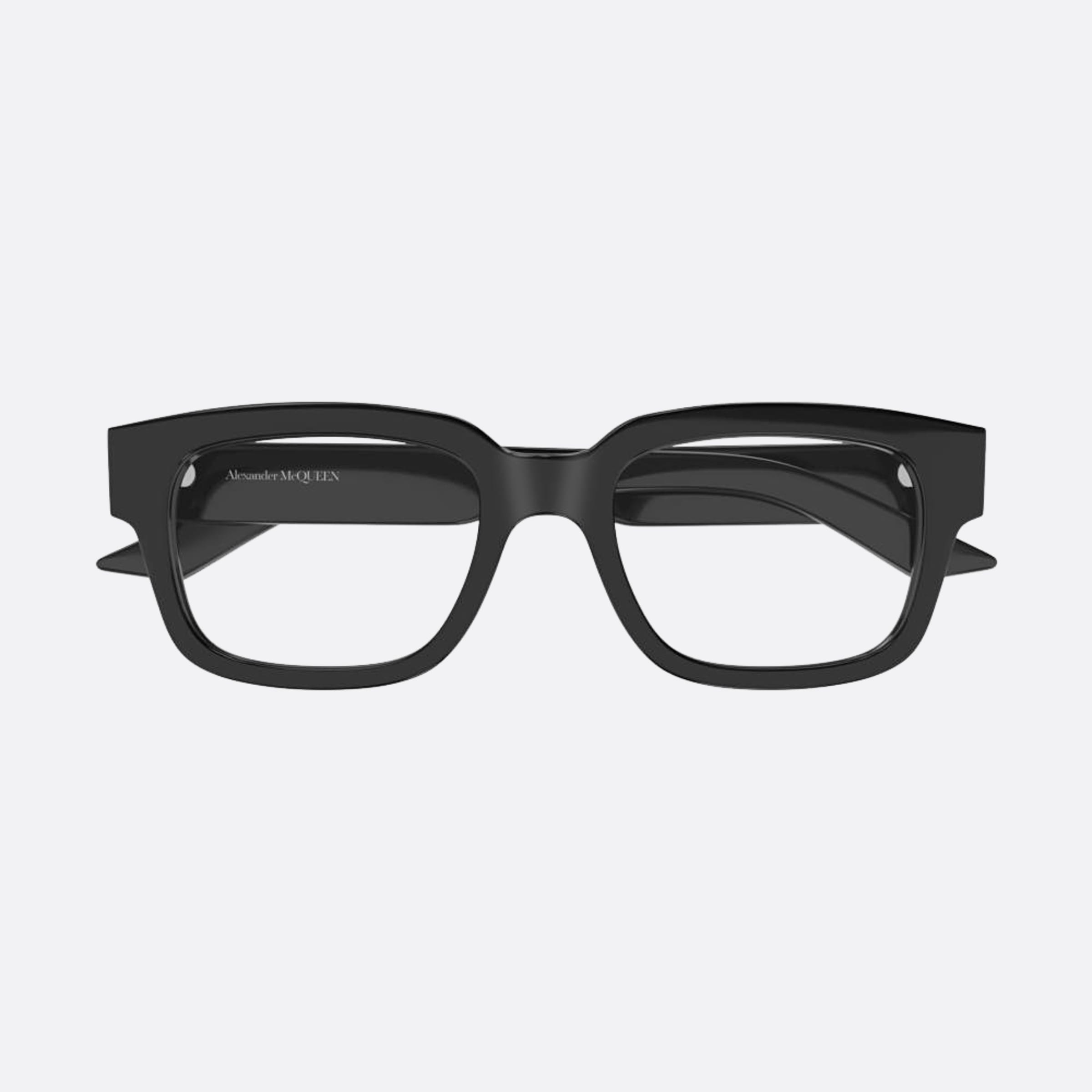 Alexander 52mm Mcqueen Black Squared Man Eyeglasses - Main View