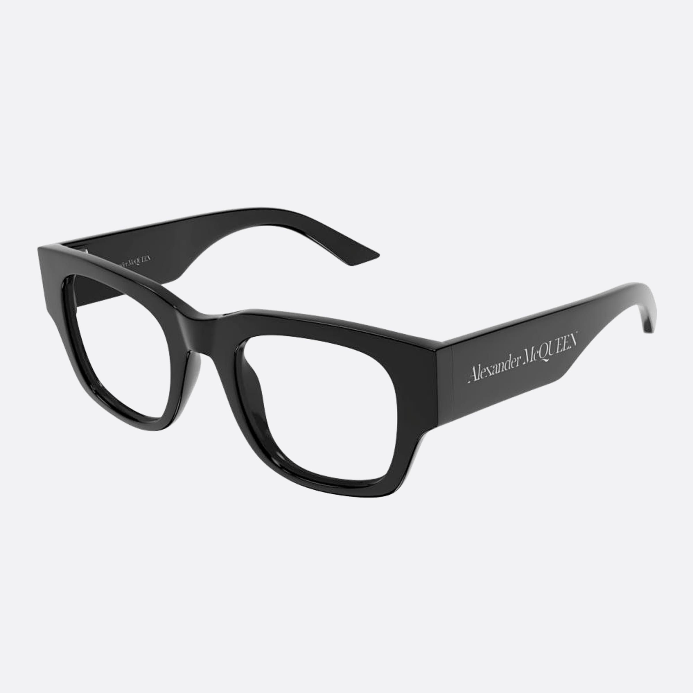 Alexander 50mm Mcqueen Black Squared Woman Eyeglasses - Side View