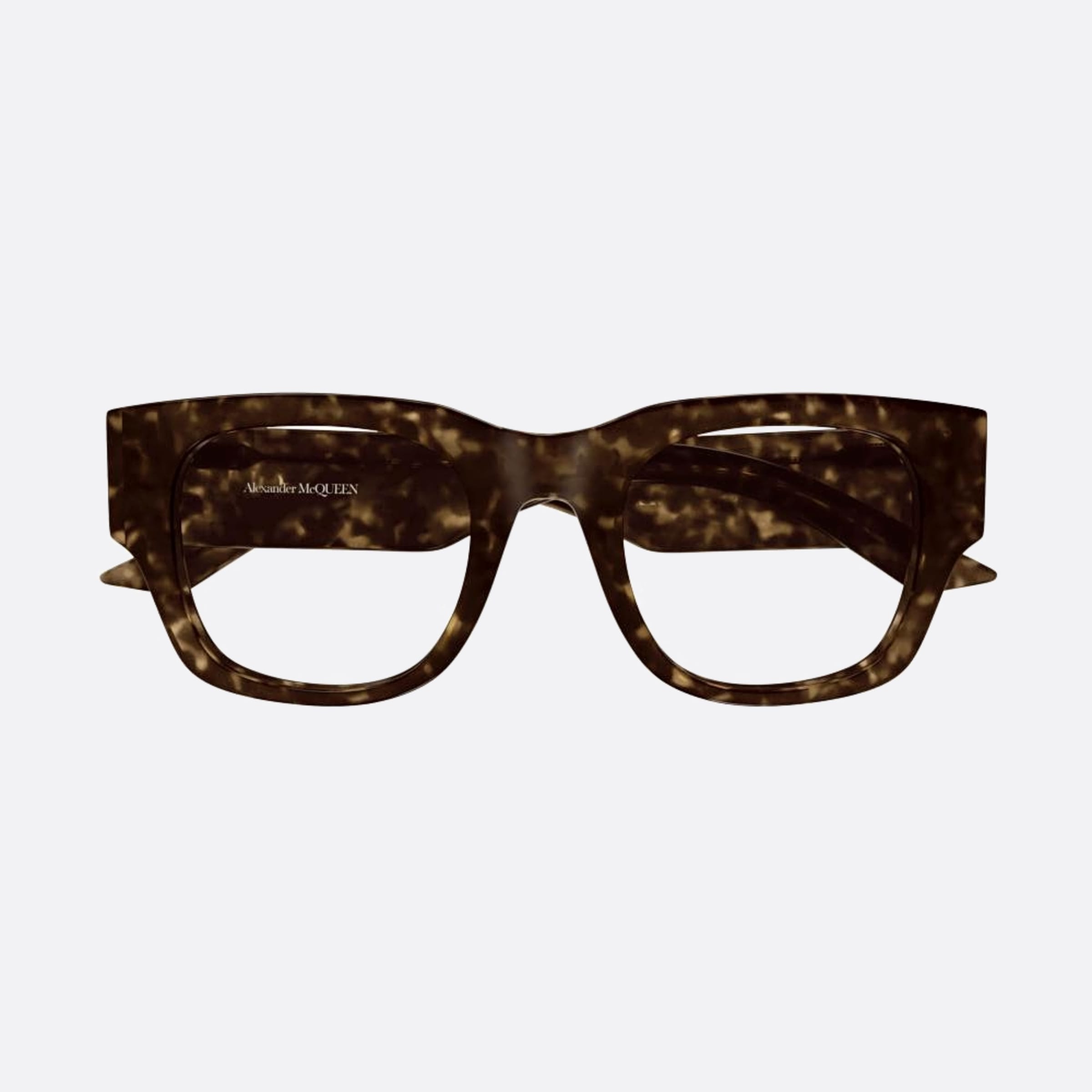 Alexander 50mm Mcqueen Havana Squared Woman Eyeglasses - Main View