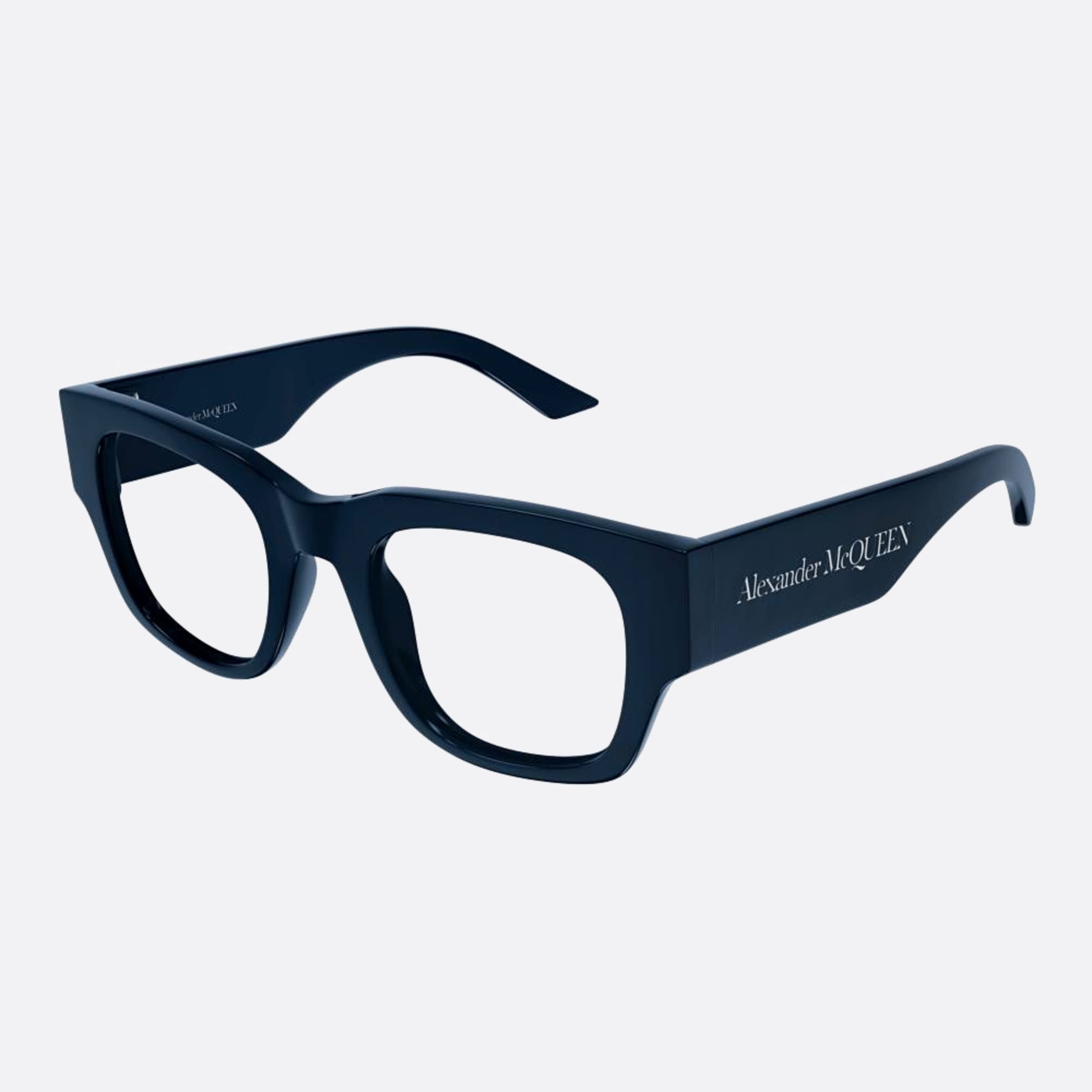 Alexander 50mm Mcqueen Blue Squared Woman Eyeglasses - Side View