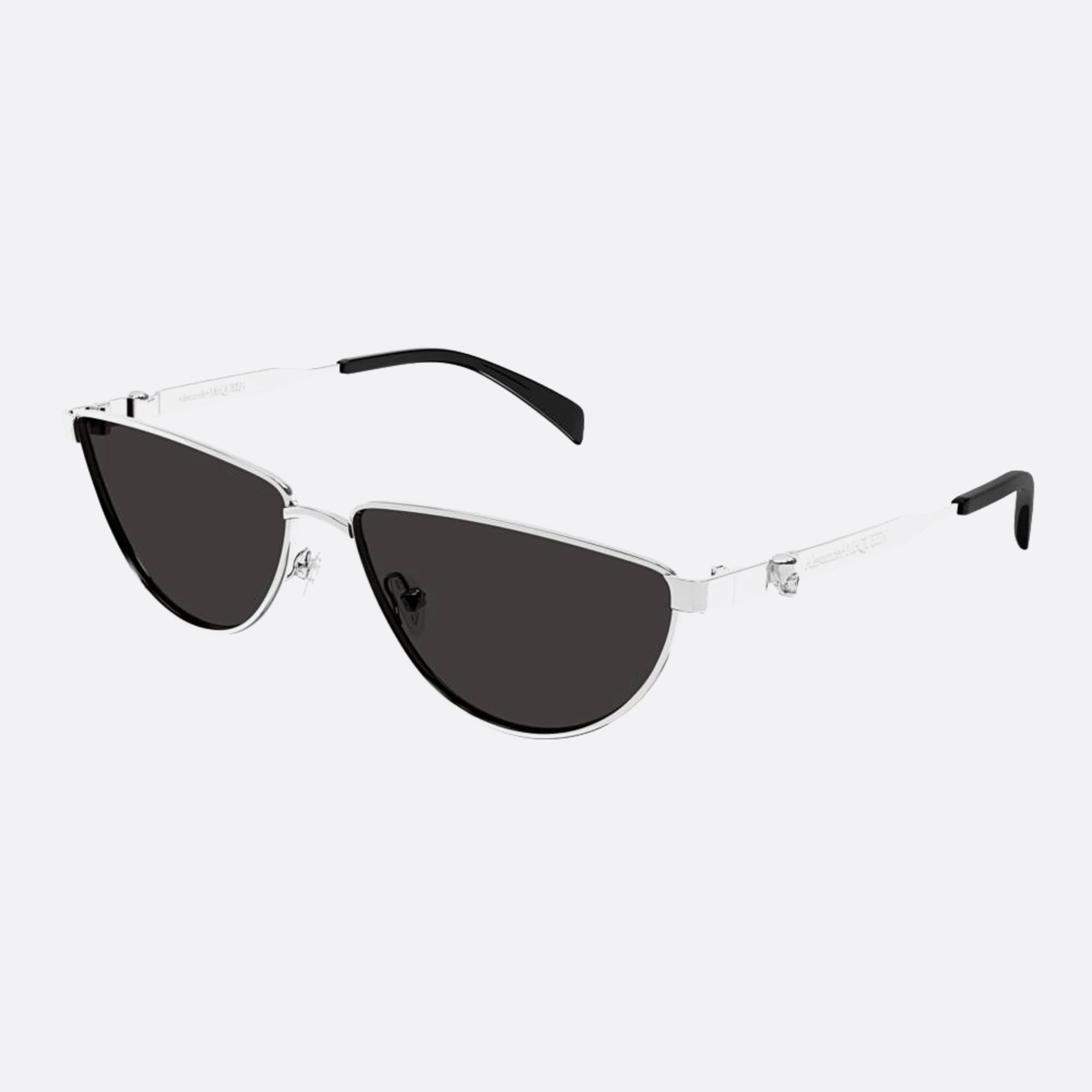 Alexander 60mm Mcqueen Silver Cat Eye Woman Sunglasses - Side View